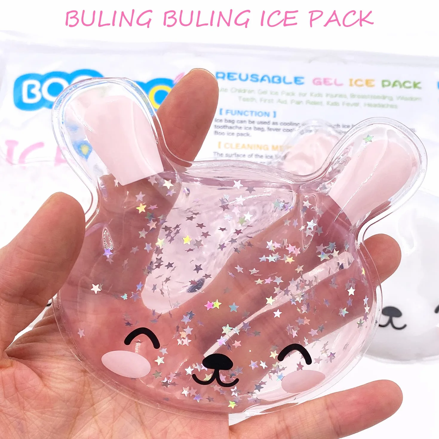 Sacs à glace réutilisables pour enfants, pack de froid pour ecchymoses, premiers soins (4 pièces, 10x9 cm)