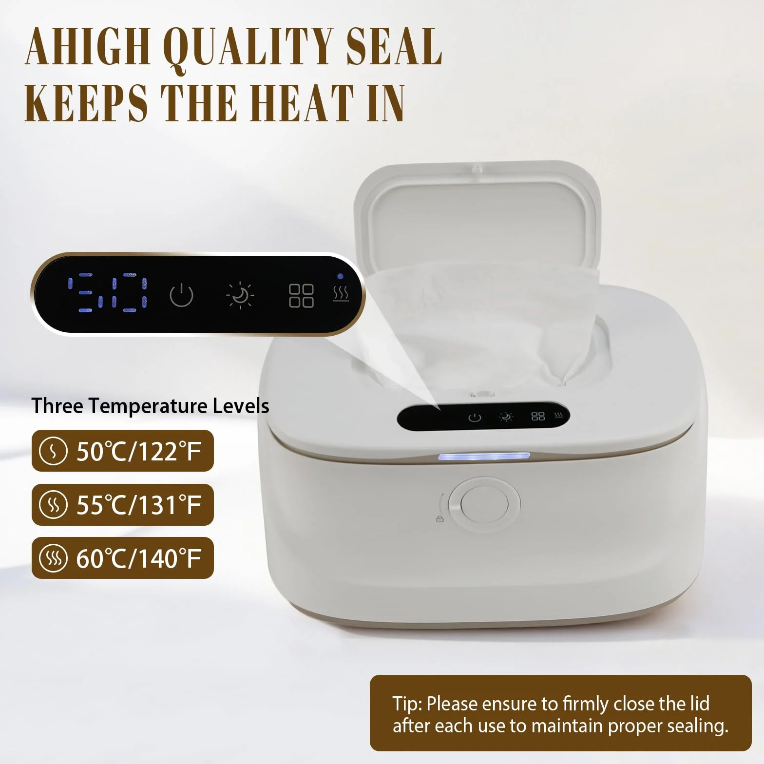 Chauffe-lingettes bébé 3 températures veilleuses chauffage rapide USB portable