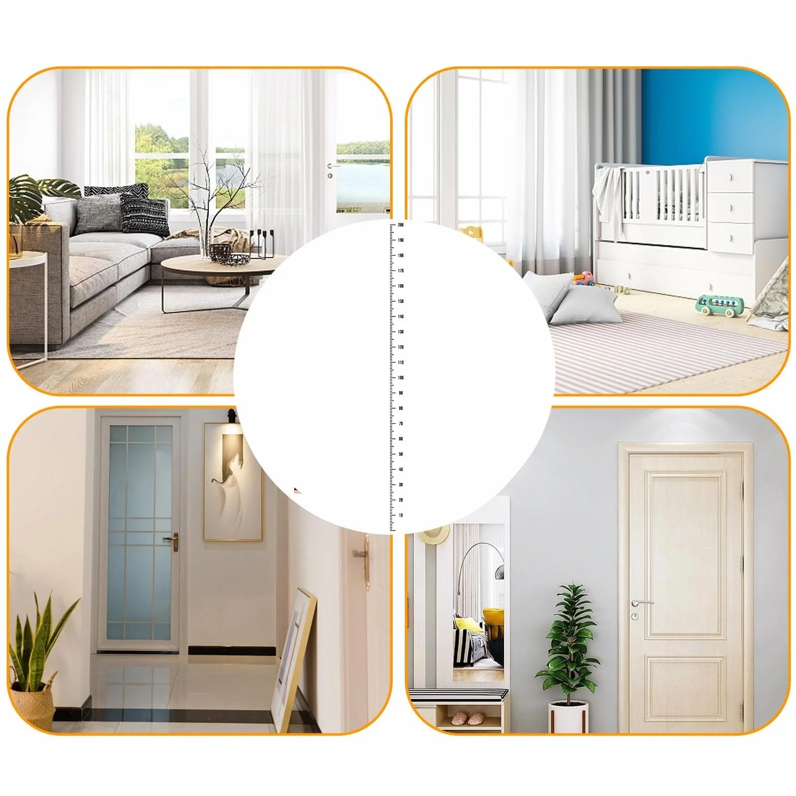 Autocollants Muraux Toise Mesure Hauteur Portable