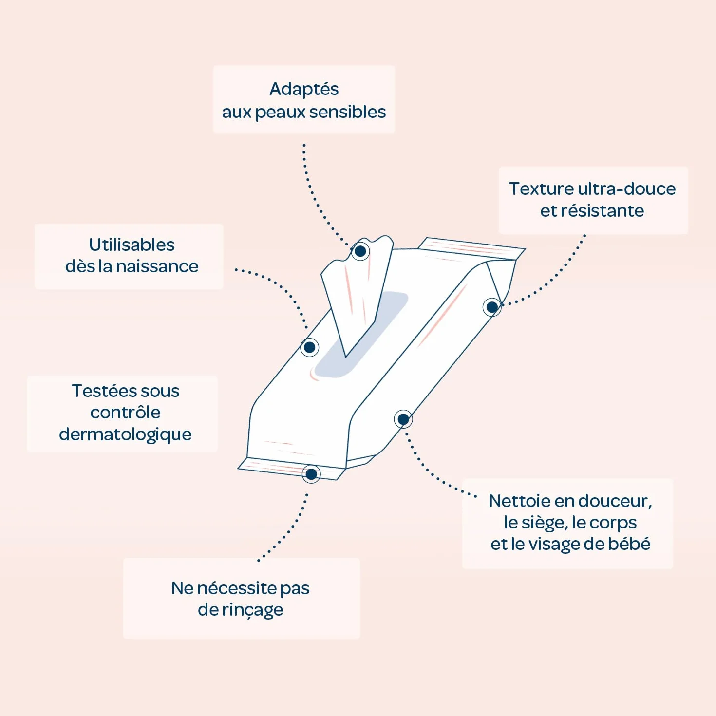 BIOLANE Lingette à l'eau Pocket BIO 15 Lingettes Naturelles 99% Eau Bébé Peaux Sensibles