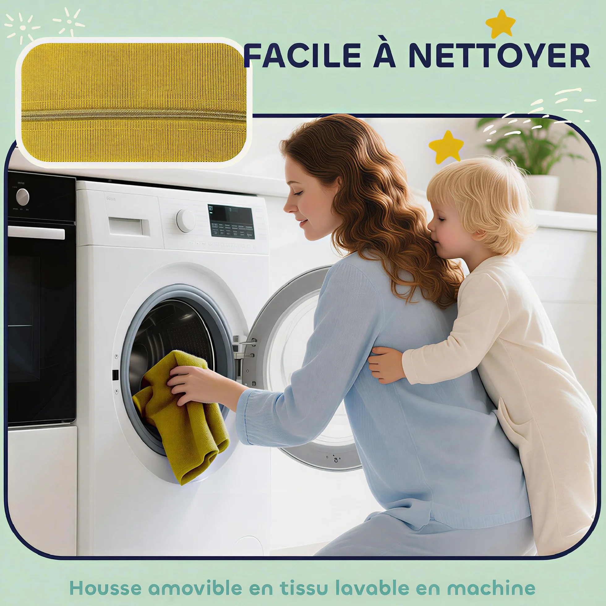 AIYAPLAY Parcours motricité bébé Mousse 7 PCS Module motricité avec Housse Lavable Jouets éducatifs Ramper Grimper Multicolore