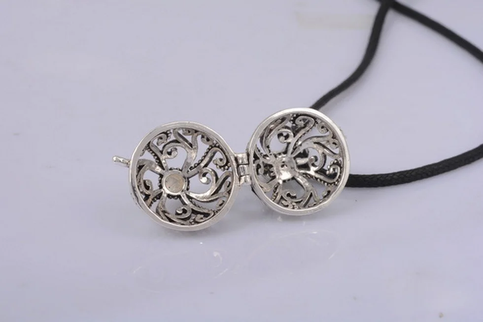Pendentif Bijou Argent Grossesse Bola Arabesque Bleu