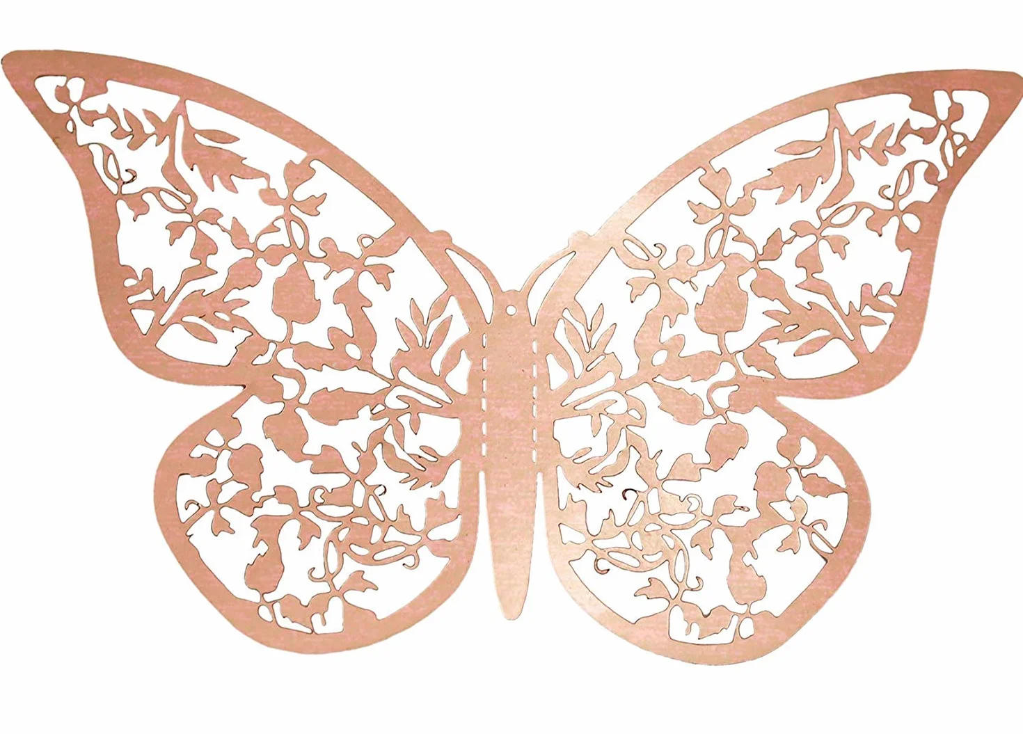 36 Pièces 3D Papillons Décoratifs Autocollants Muraux DIY Art Stickers Chambre Bébé (Rose Rouge)