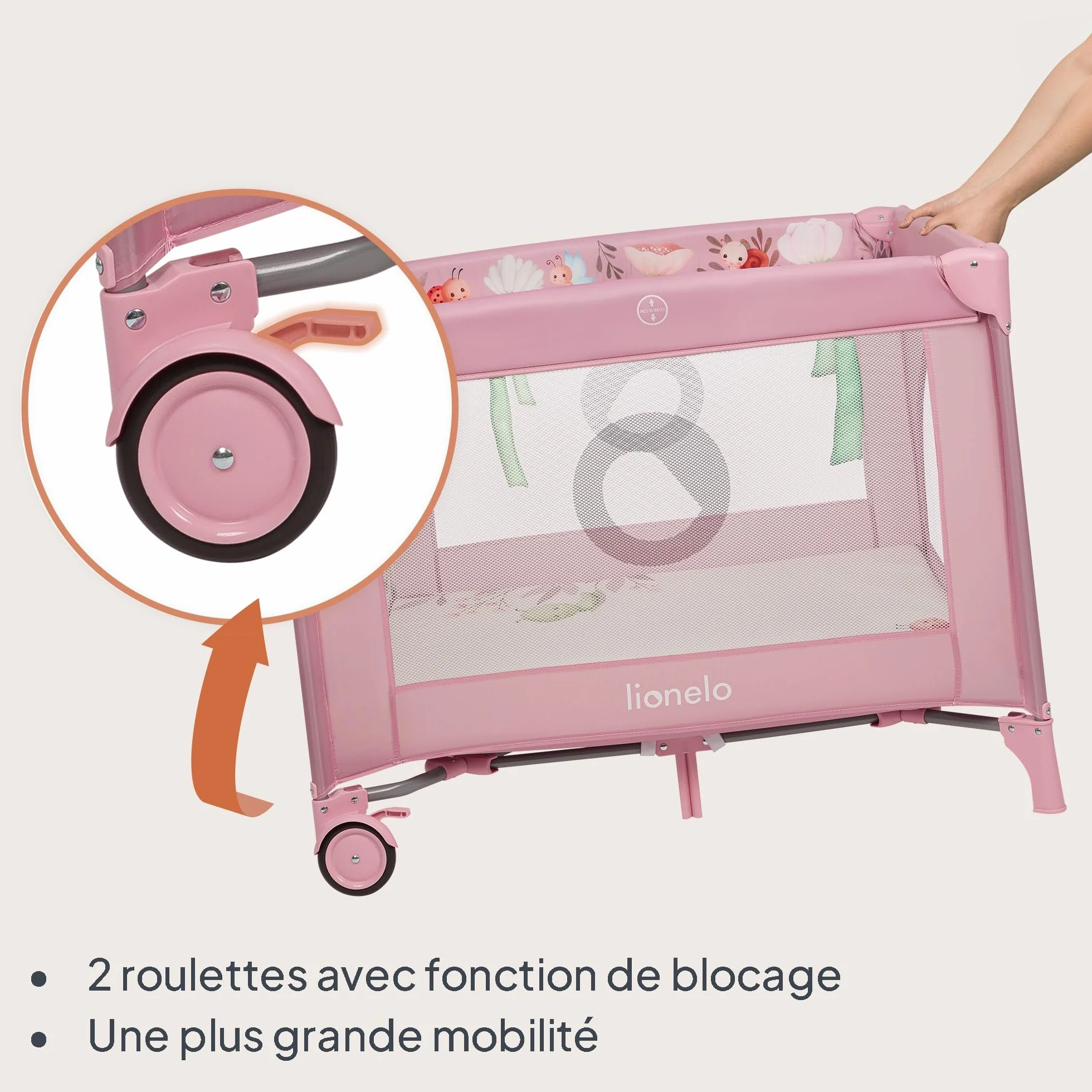 LIONELO MILLE PLUS Parc pour bébés 2-en-1 15 kg 0-36 mois Matelas 3D Pliable
