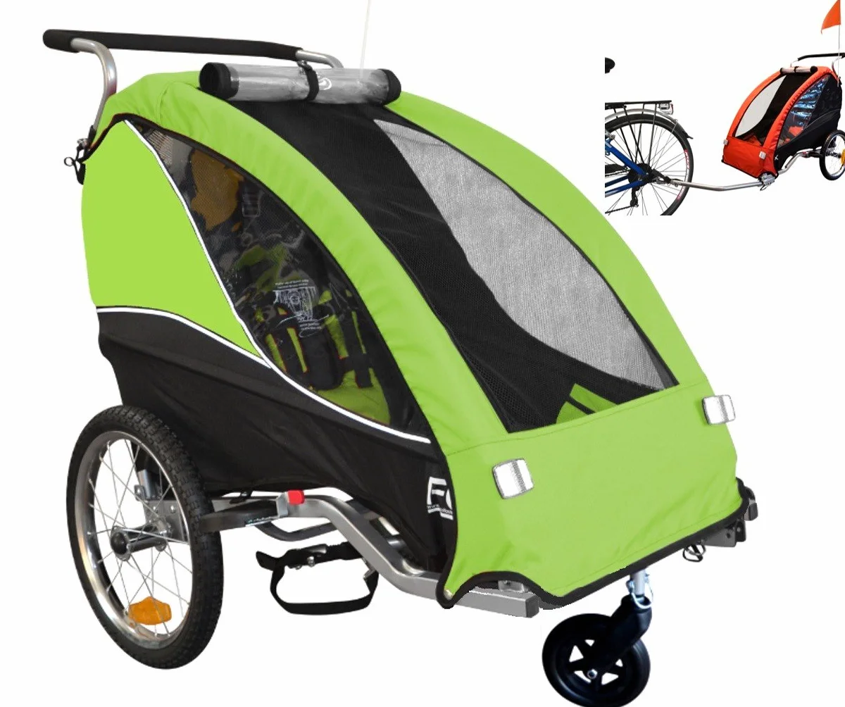 Fox Remorque à passager pour vélo convertible en poussette pour 1 enfant