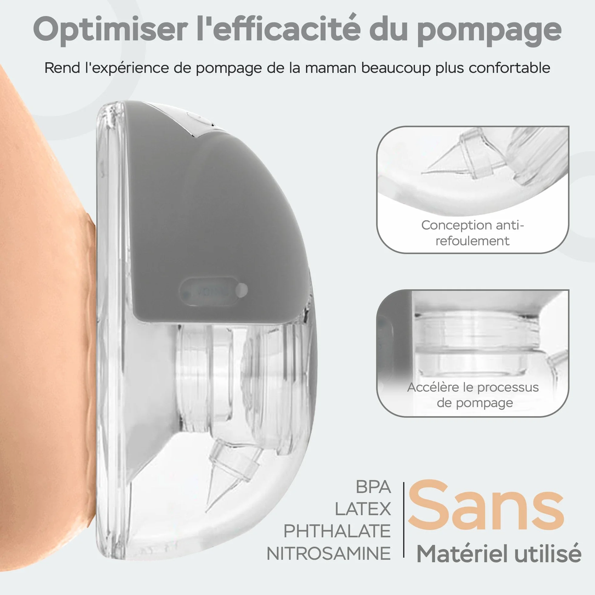 Momcozy S9 S12 Pro M5 Inserts de Bride sans BPA 13-21mm Compatible 24mm
