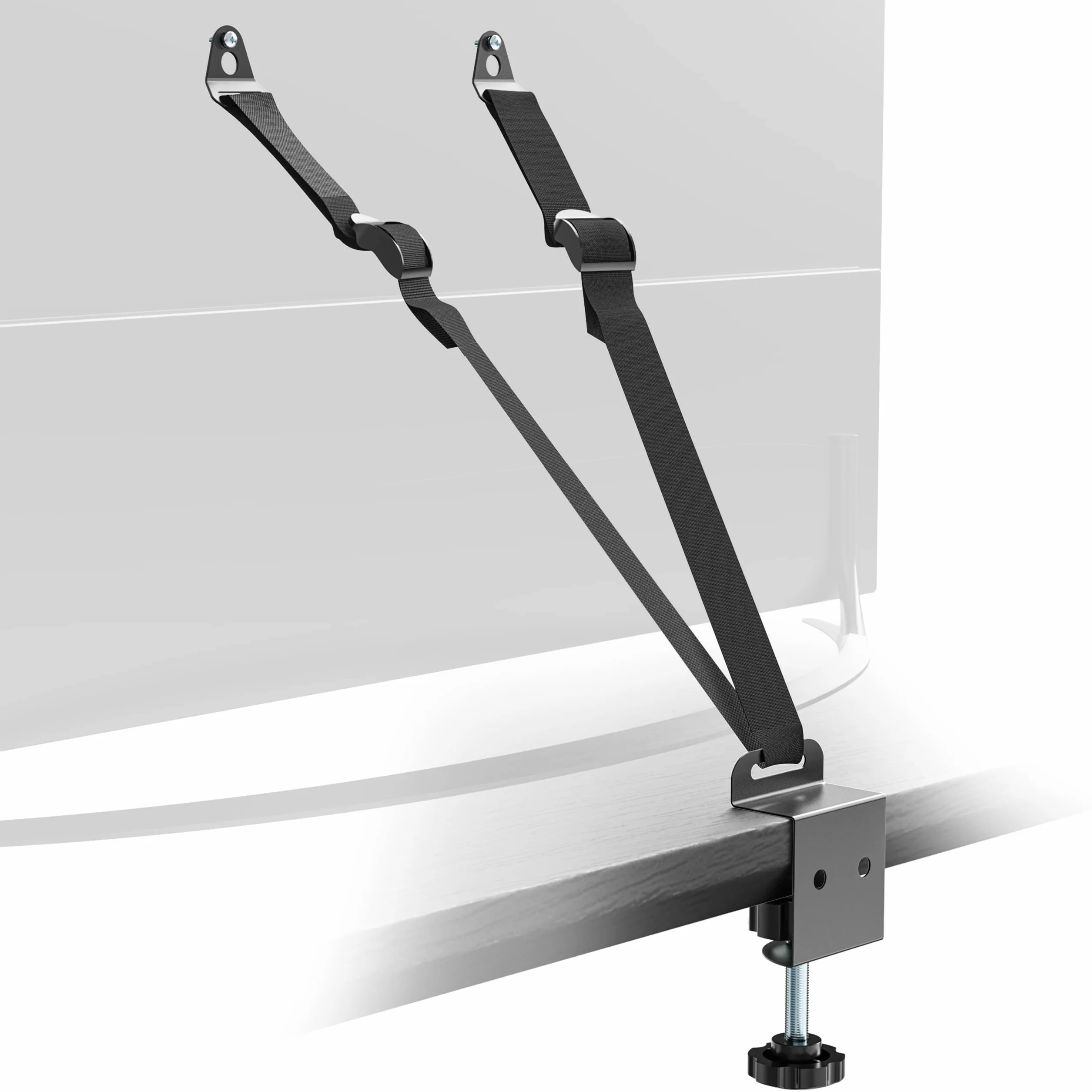 PUTORSEN Sécurité Anti-basculement Meubles Téléviseur Sangle Ajustable avec Pinces sans Perçage, pour Baby Proofing, Compatible avec Trous VESA
