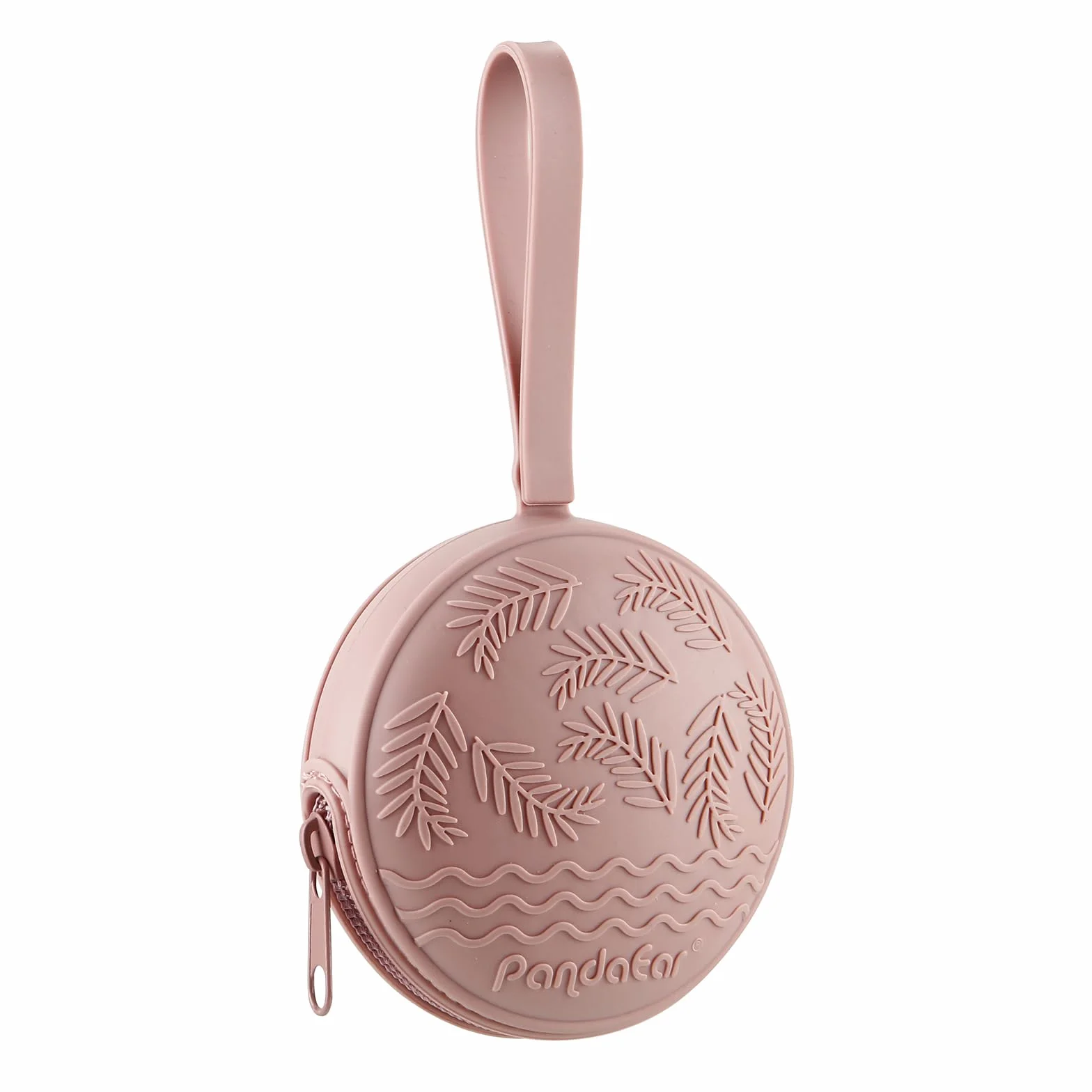 PandaEar Étui Porte-Sucette en Silicone Pack de 3 Pochette Rangement Bébé Rose