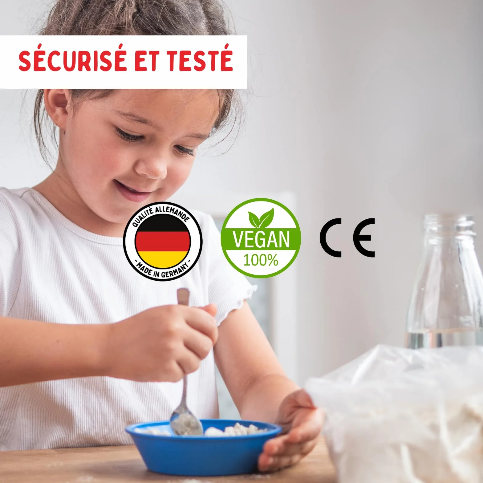 Teifoc 902 Mortier prêt à l'Emploi 1000 g – Mortier Soluble dans l'Eau pour Bricolage et Construction avec Mini-Briques