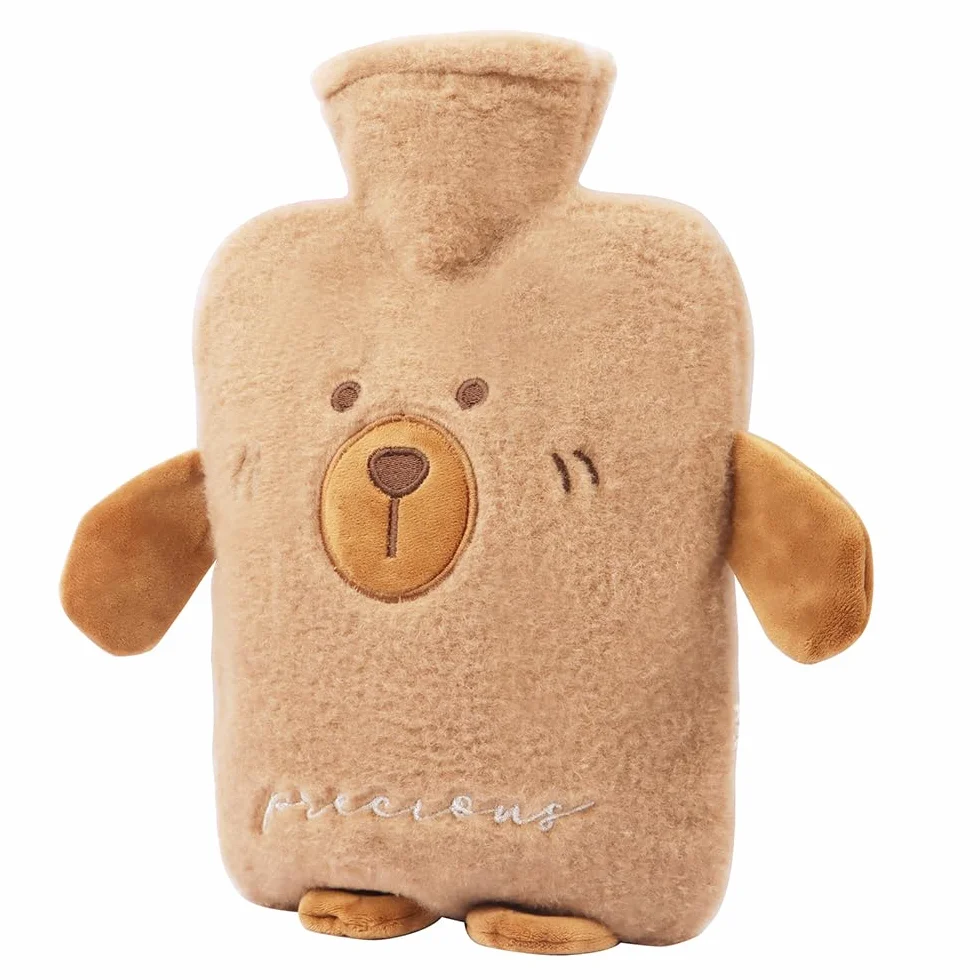 FIVAVA Bouillotte Enfant 2L, Peluche Eau Chaude avec Housse pour Mains et Pieds