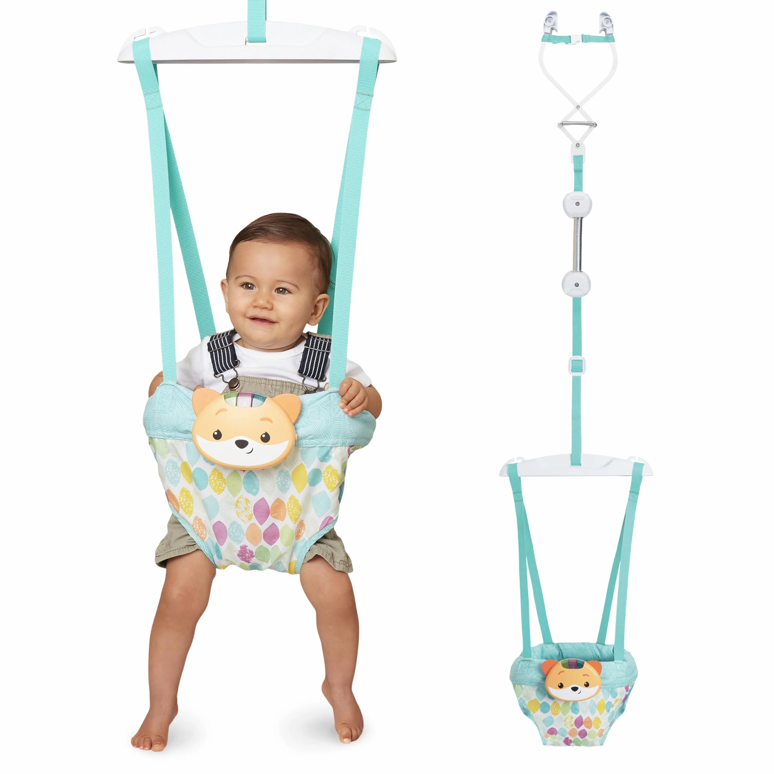 Infantino Siège Sauteur pour Porte 2-en-1 avec Musique et Lumières, Renard