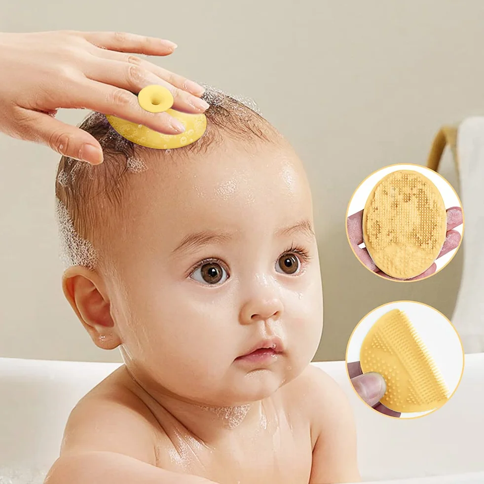 Aolso brosses de bain pour bébé 3PCS silicone exfoliante et massage