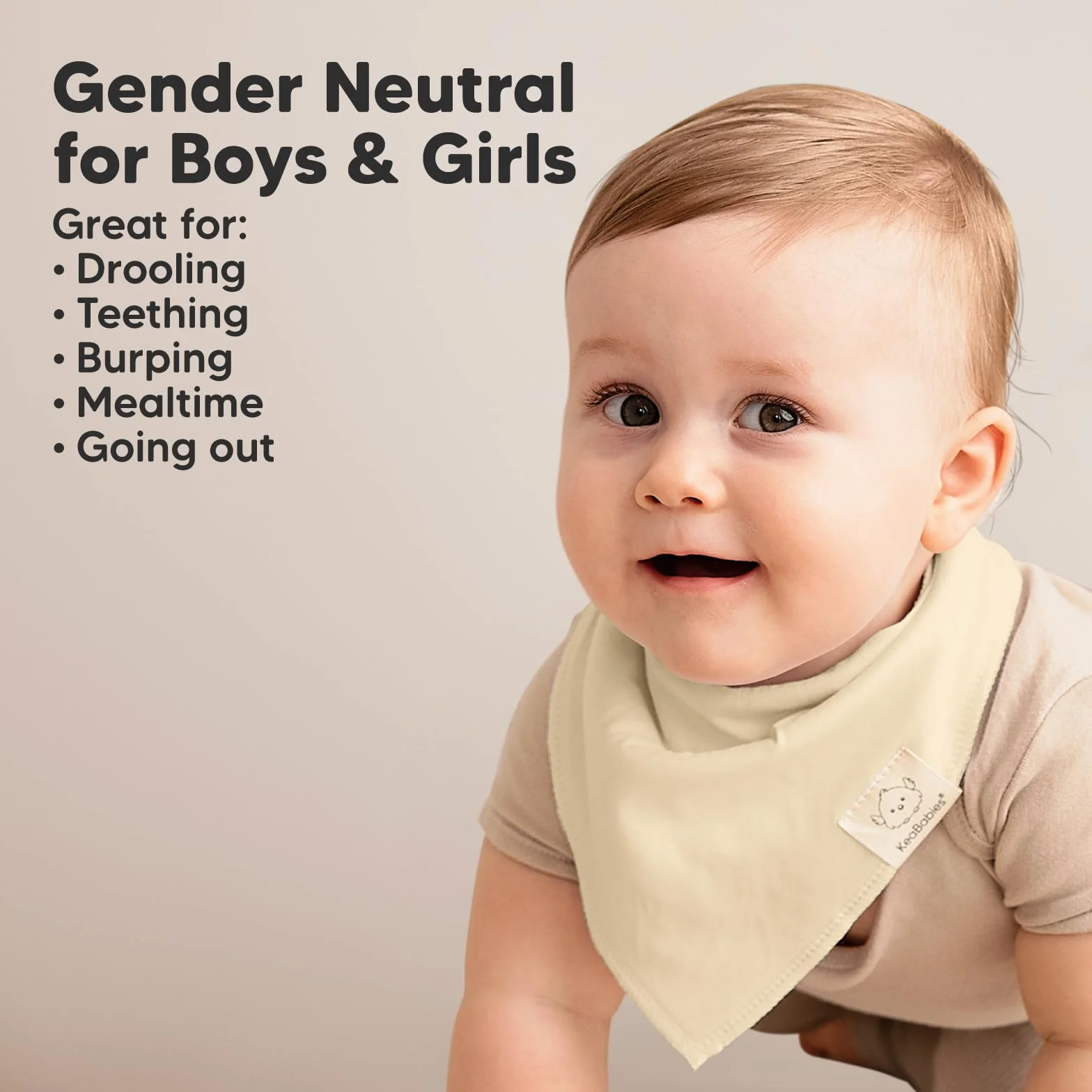 Bavoir Bandana Bio en Coton Doux pour Bébés 8-Pack - Dentition et Bave (Butterflies)