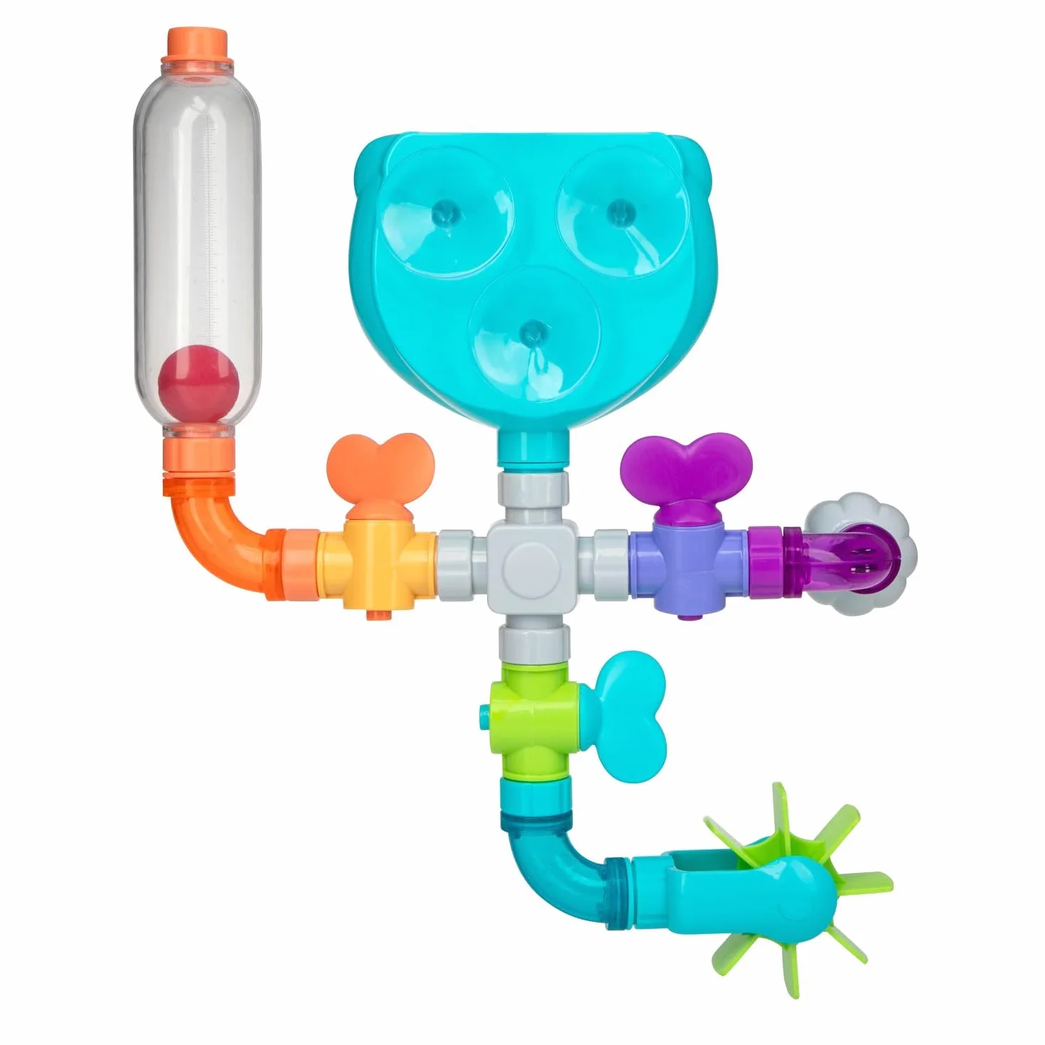 Nuby Wacky Waterworks Jouet de Bain 10 Pièces Emboîtables +18 Mois