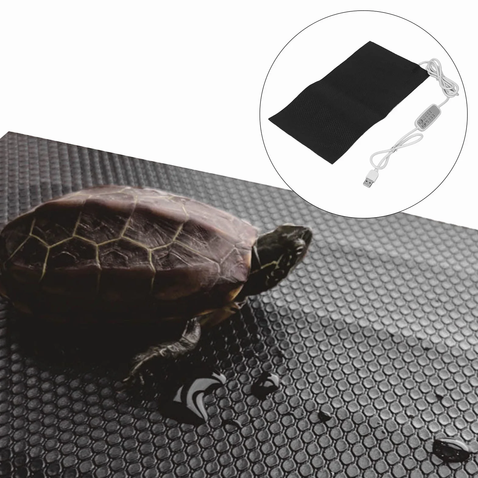 Coussin Chauffant Électrique Fibre Carbone USB 4 Niveaux Température Lavable 25 x 30 cm