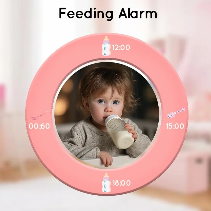 Simyke Moniteur de bébé intelligent avec caméra et audio double mode, WiFi, écran 2,8", vision nocturne, détection de température, conversation bidirectionnelle