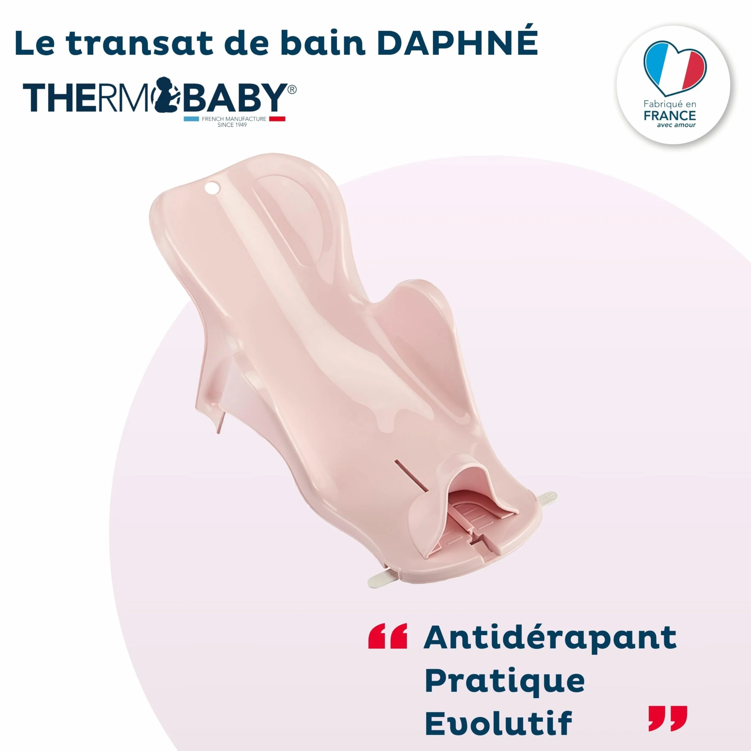 Anneau de bain THERMOBABY Daphne Transat Rose poudré