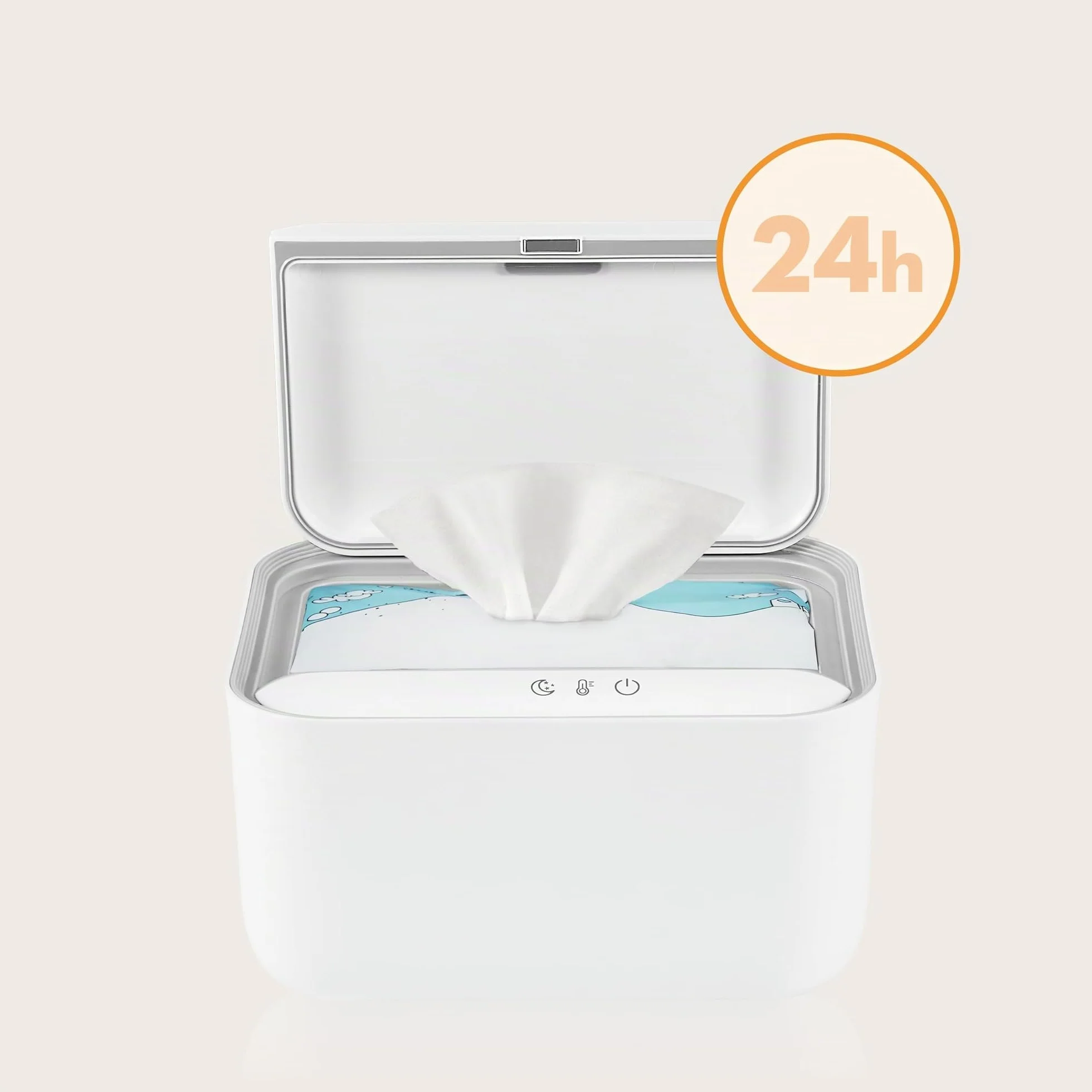 Lionelo BABYBLISS Appareil chauffant pour lingettes humides 20 W veilleuse intégrée 3 niveaux chauffage