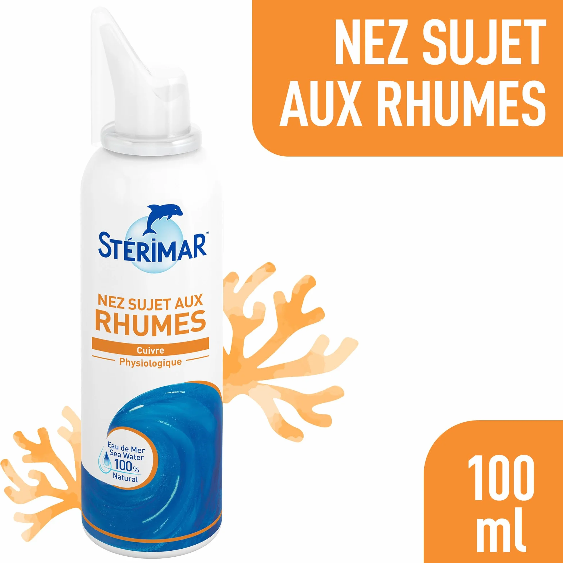 STÉRIMAR Spray Nasal Prévention Rhumes Eau de Mer Cuivre 100 ml