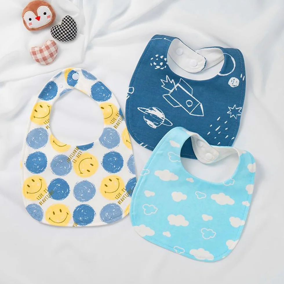 Bavoirs Bébé Imperméables Coton Doux Absorbant 0-36 Mois Naissance