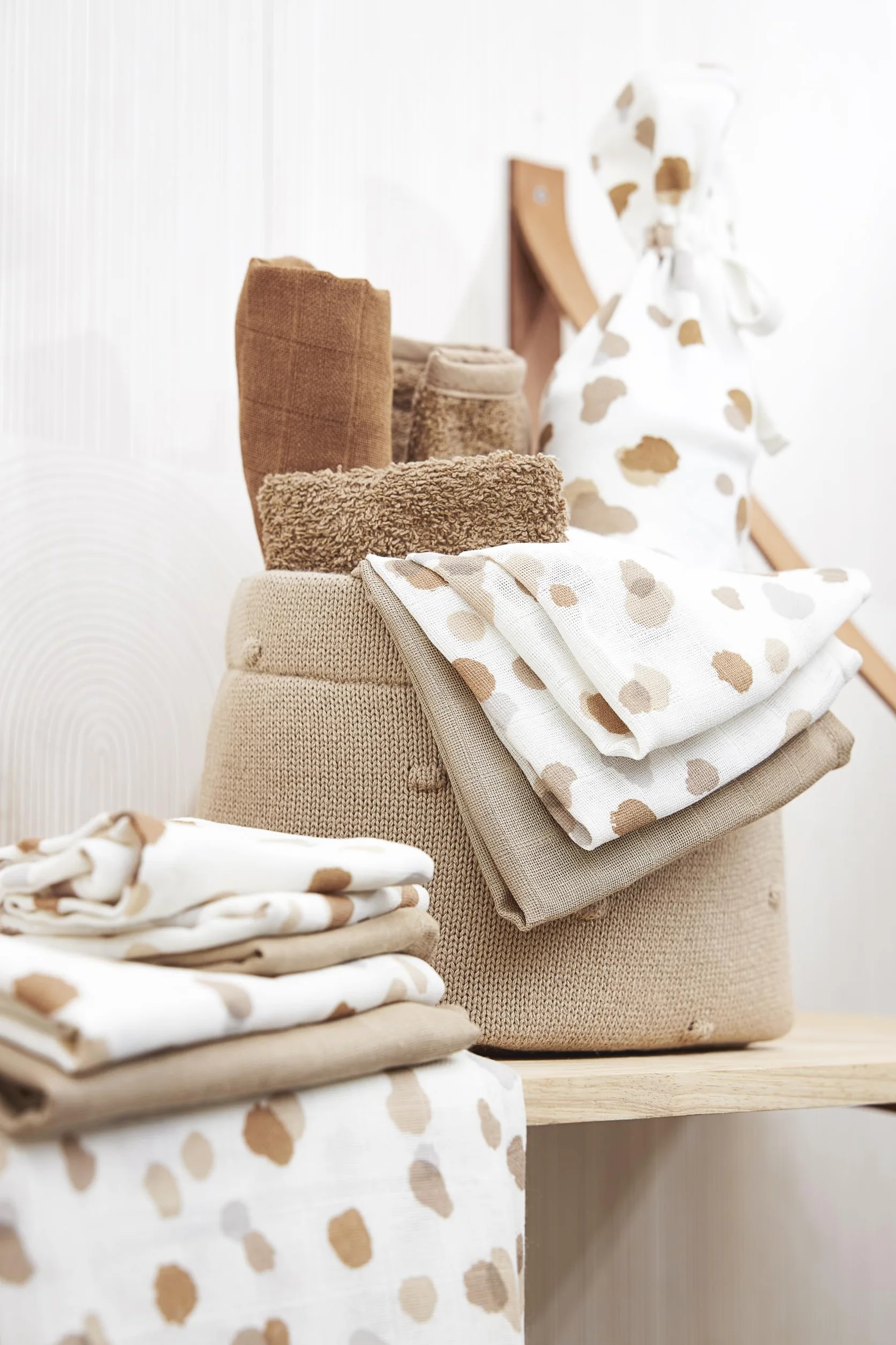 Meyco Baby Chiffons de Mousseline 3 pièces 100% Coton Sable