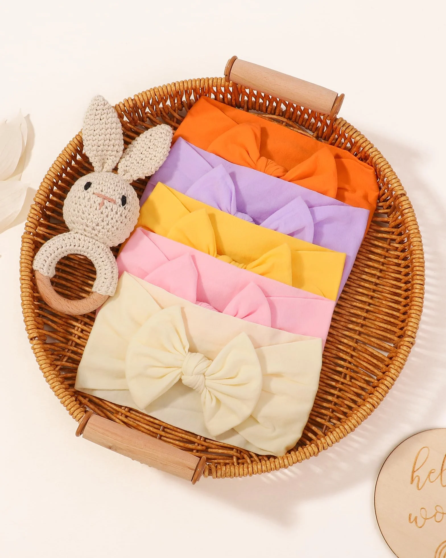 Bandeaux Élastiques avec Nœud en Nylon pour Nouveau-Nés - Accessoires Jollybows