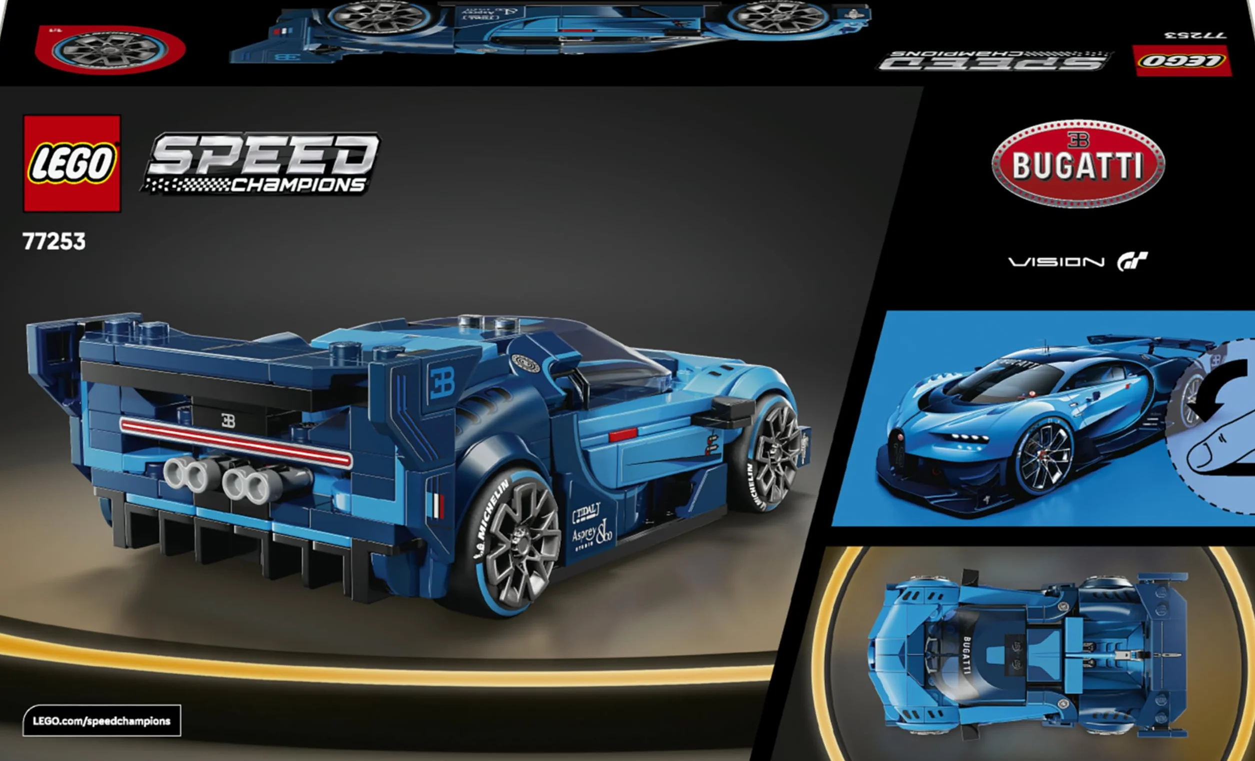 LEGO Speed Champions Bugatti Vision GT 77253 Voiture Maquette Minifigurine Pilote Cadeau 9 Ans