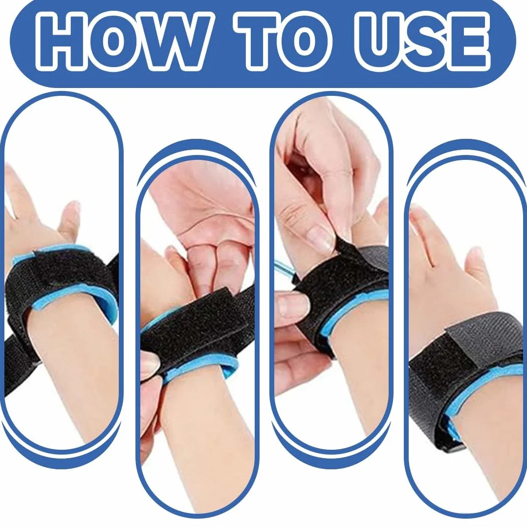 KYLOS Harnais de Sécurité pour Enfant Anti Perdu 1.5M Fluorescent Bébé Marcheur Bracelet Bleu Marine