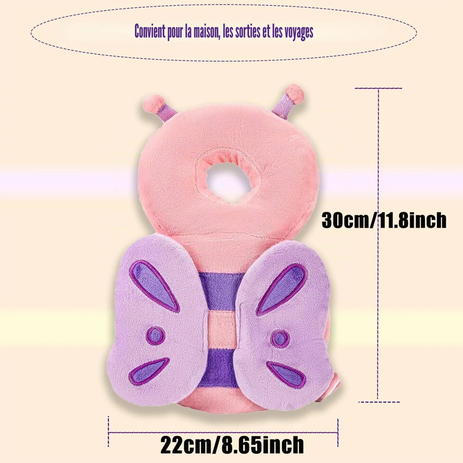 Coussin de Protection de Tête de Bébé Réglable pour Apprentissage Rampe et Marche