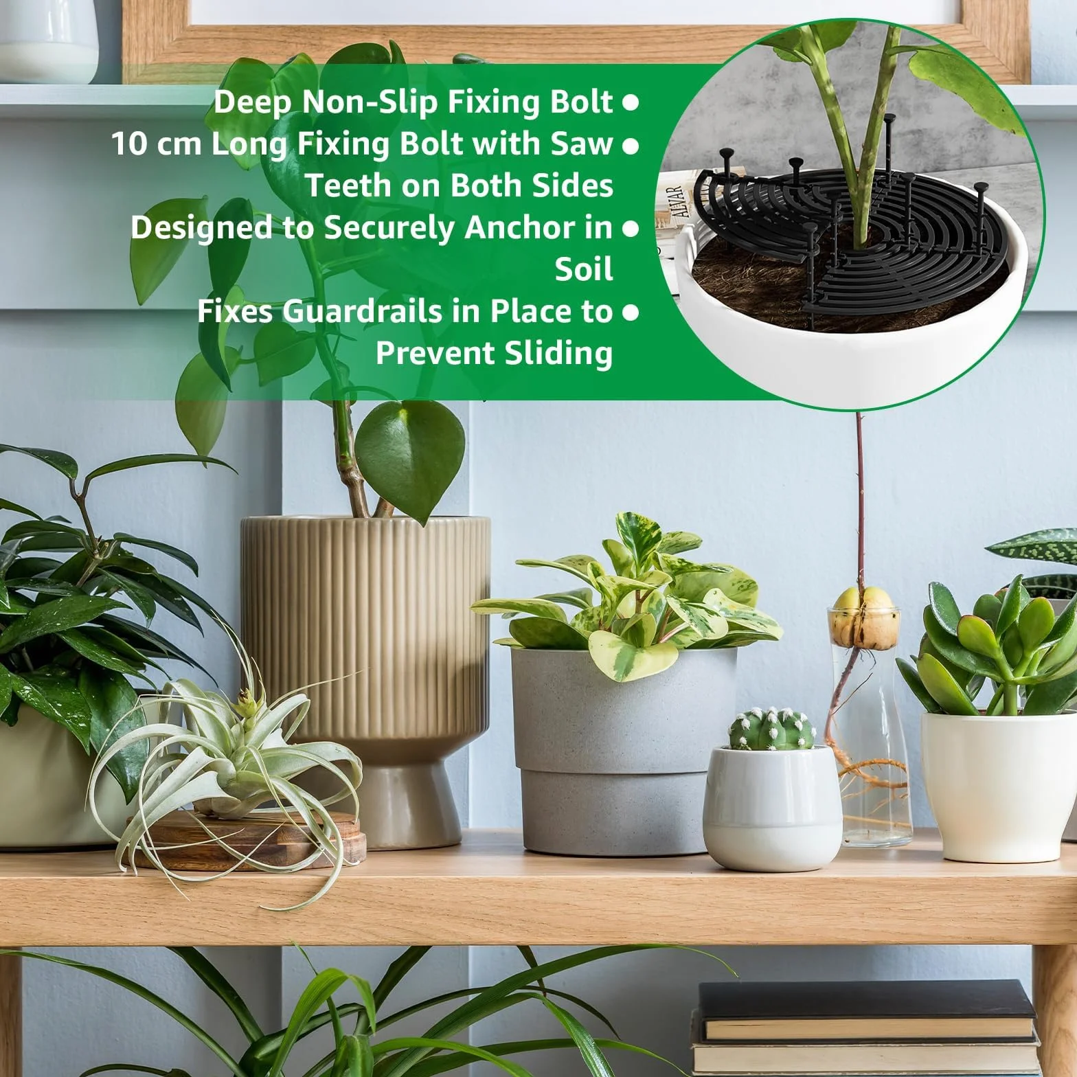 Lot de 5 Grille pour Pot de Fleurs - 30cm + 52cm - Couvercle de Protection des Plantes - Anti-Chat et Sécurité Enfant - Noir