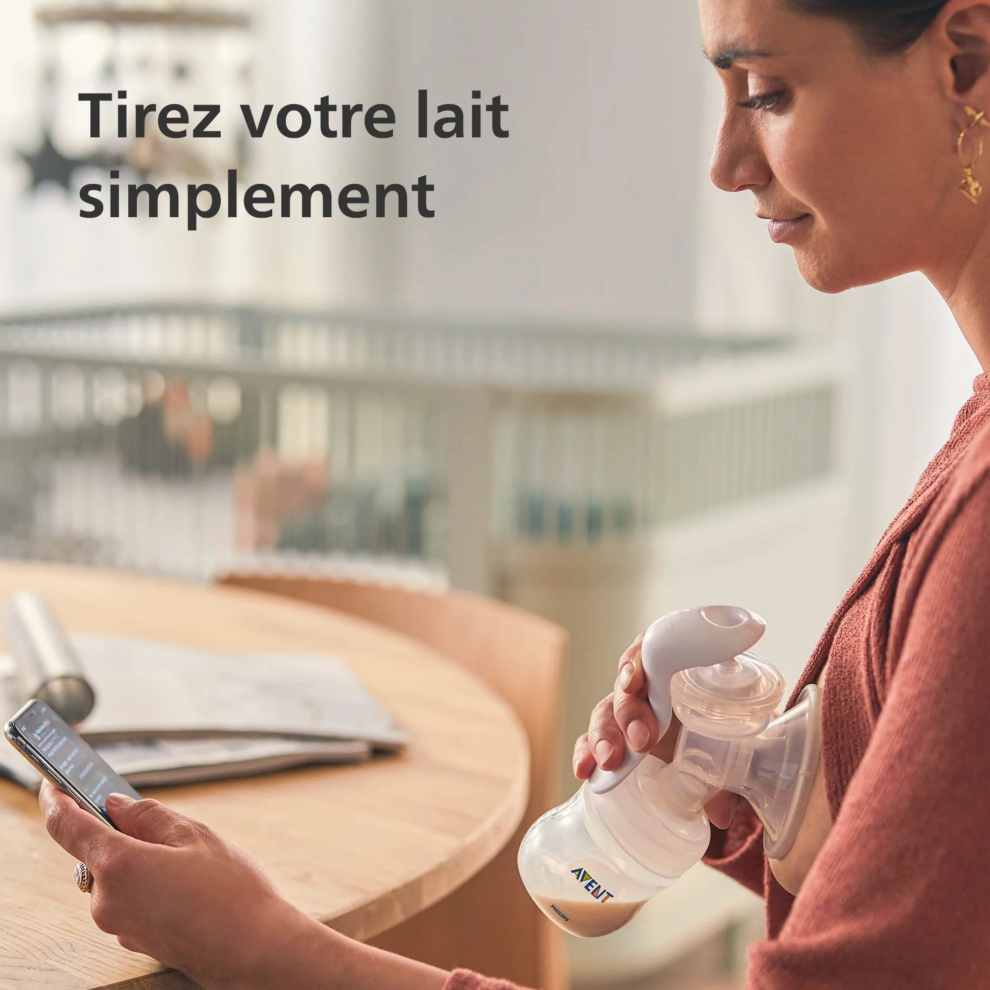 Philips Avent Tire-lait manuel sans BPA SCF430/01 coussin silicone souple