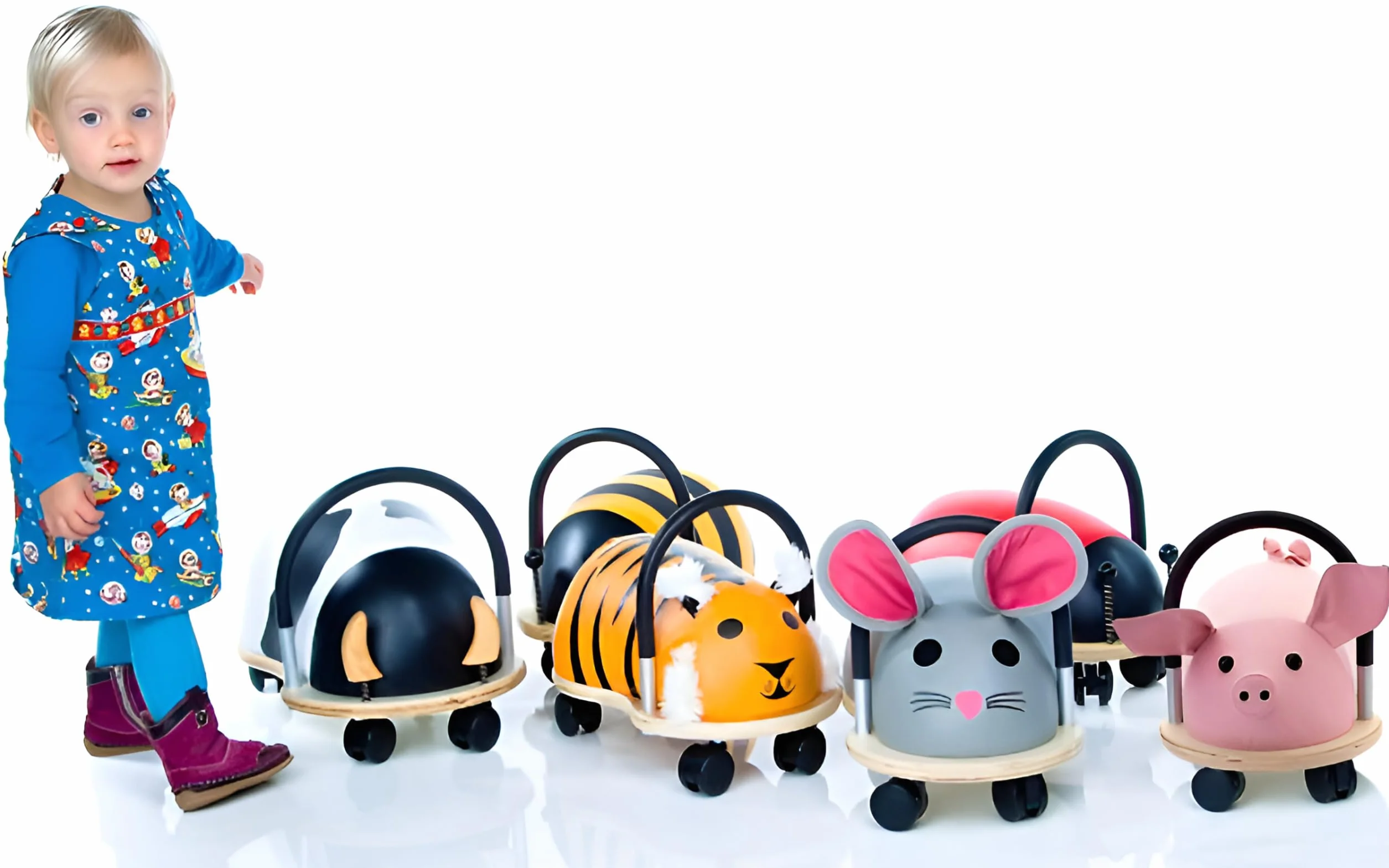 Wheely Bug Trotteur Souris multi-directionnel bois 1-3 ans