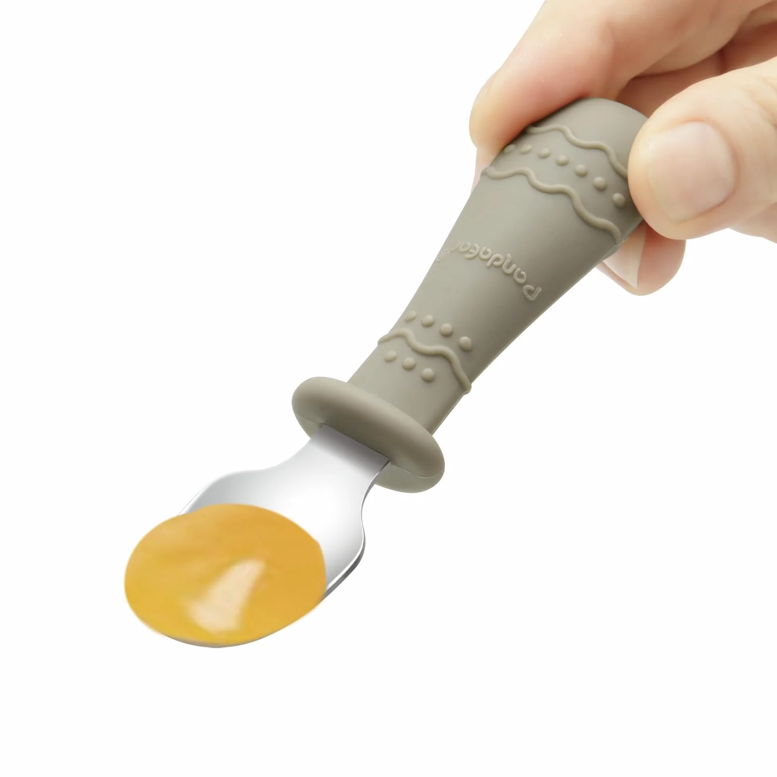 PandaEar Ensemble de Couverts Bébé Acier Inoxydable 18/8 Silicone Alimentaire Lot 6 Cuillères Fourchettes Enfants
