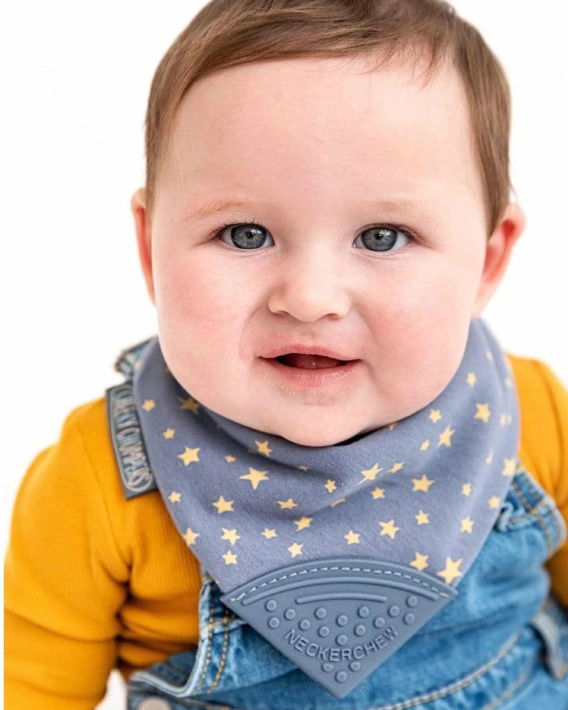 Cheeky Chompers Bavoirs de dentition pour bébés - Bavoir bandana avec anneau en silicone - Hygiénique et absorbant (fleur botanique)