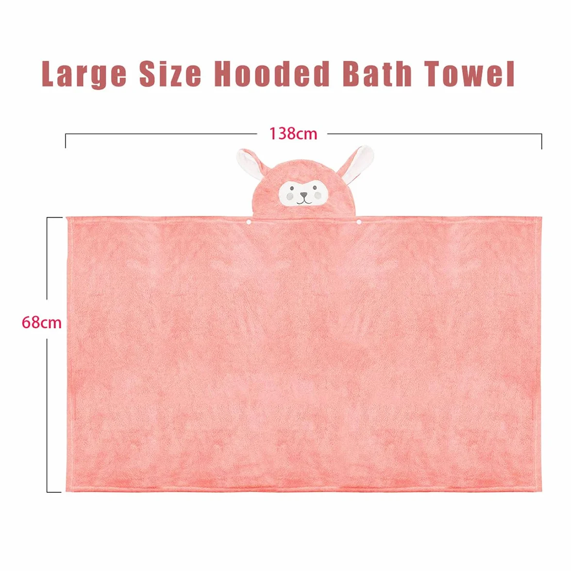 Serviette de Bain Bébé avec Capuche Doux Absorbant Poncho pour Enfants Nouveau-né