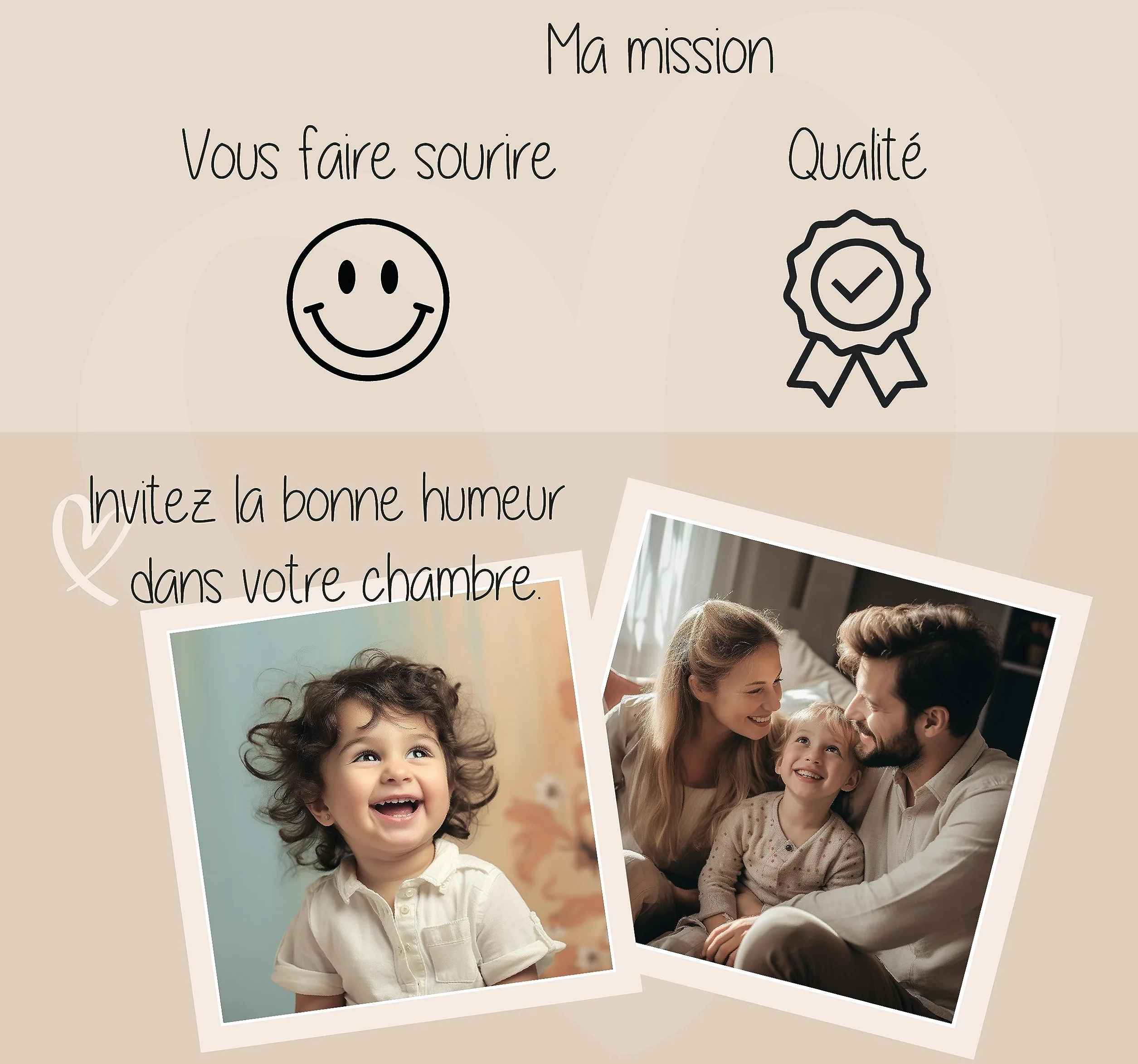 LAVEMA Affiche chambre bébé animaux beige A4 sans cadre décoration pour enfants
