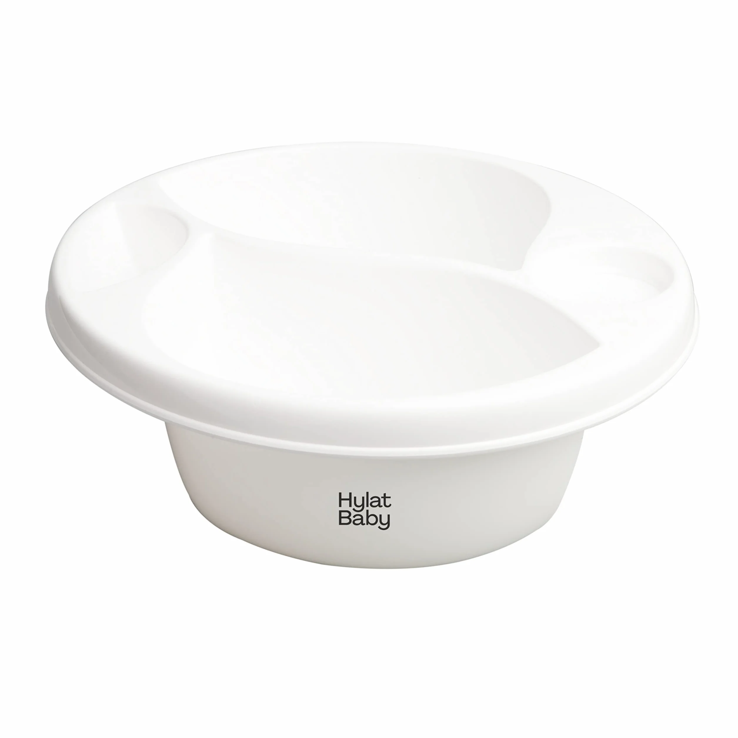 Hylat Baby Bassin de lavage bébé pour table à langer 3 compartiments blanc ovale