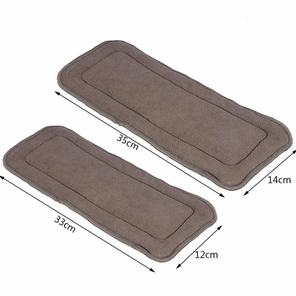 Lavable 5 Couches Tissu Bambou Charbon Doublure Couches Super Absorbante Insertion Adulte M