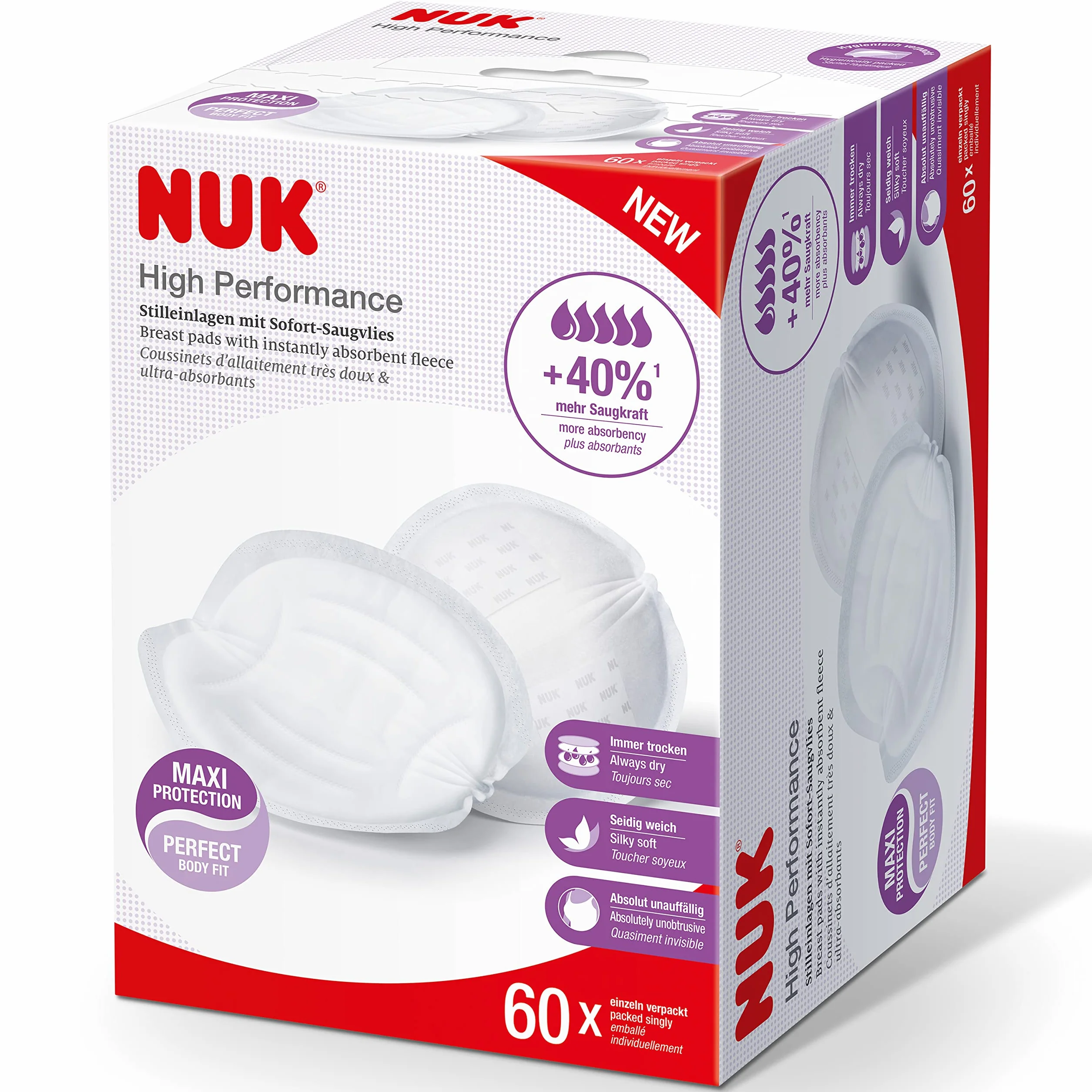 NUK Coussinets d’allaitement jetables 60 unités