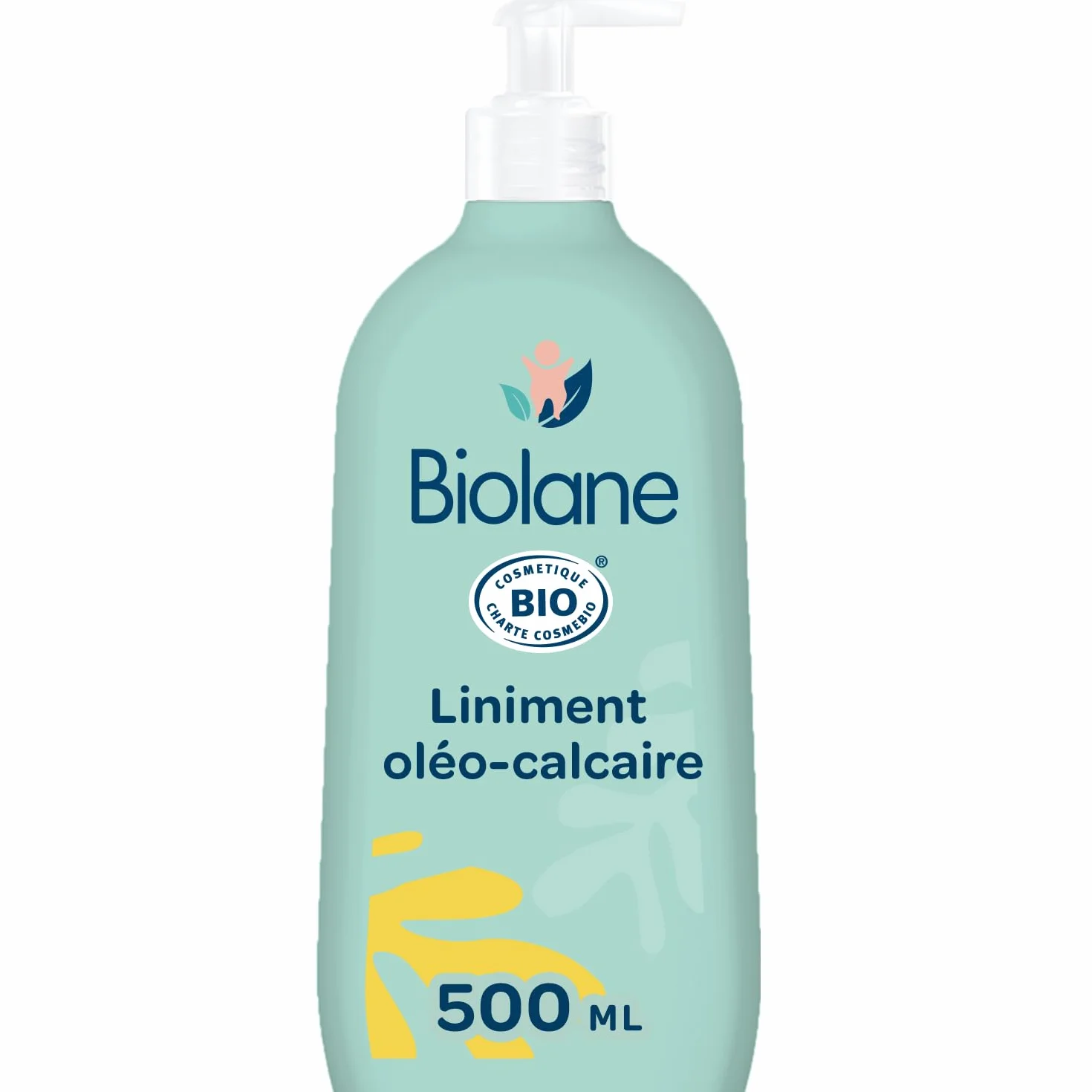 BIOLANE Liniment Bio oléo-calcaire Bébé 500ml Nettoyant sans rinçage 99% Origine naturelle Peaux Sensibles Fabriqué en France