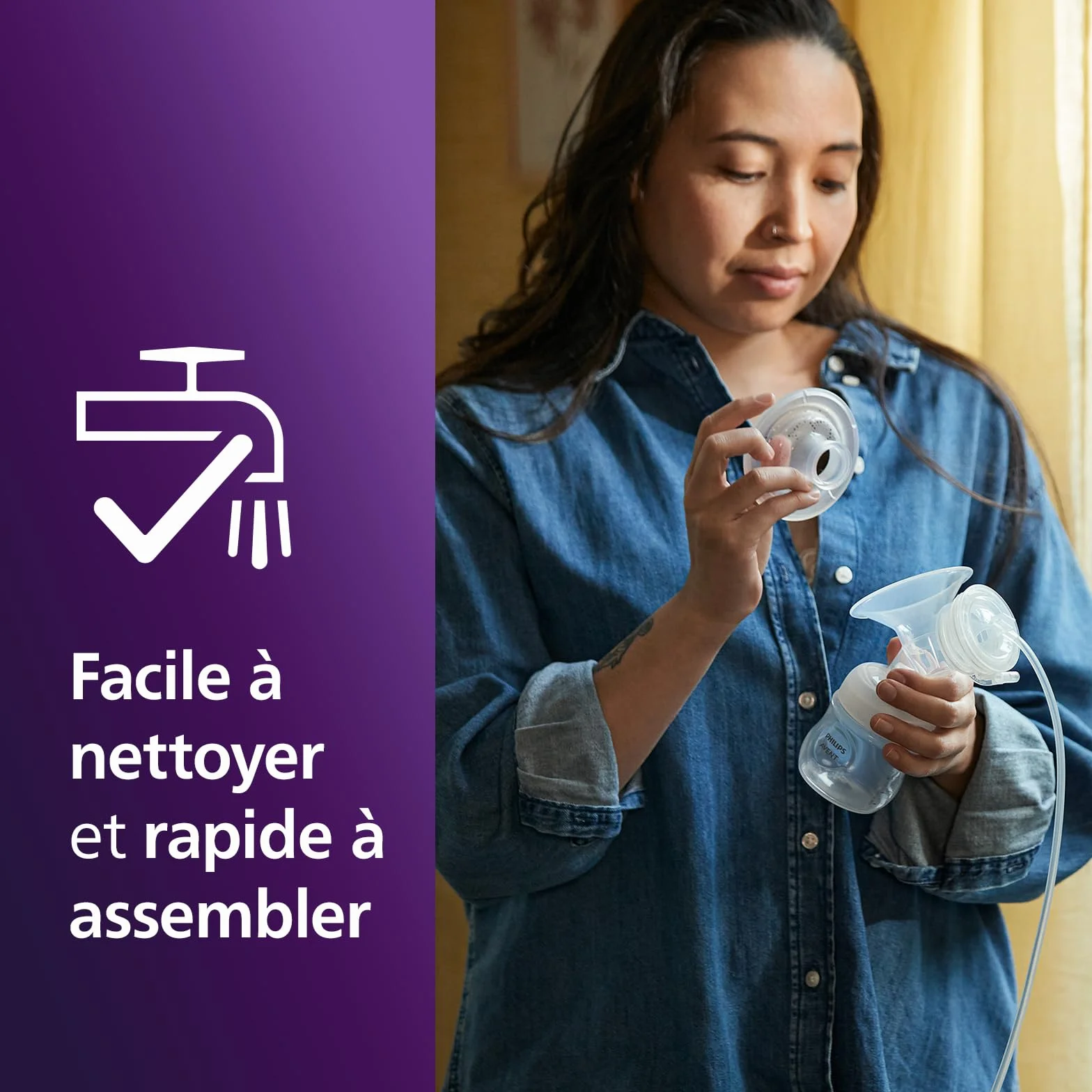 Philips Avent Tire-lait électrique SCF396/31 silencieux rechargeable trousse transport