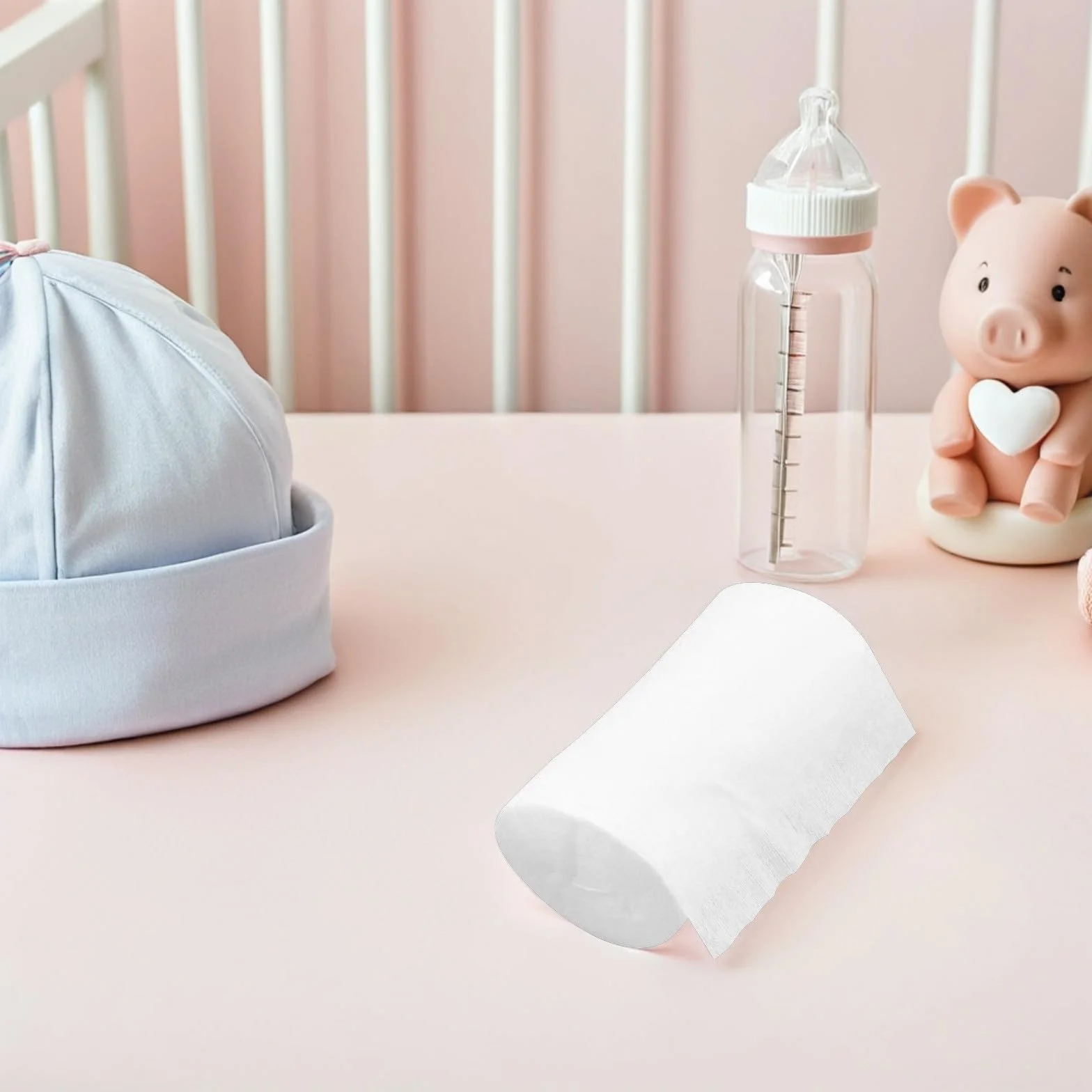Doublures de Couches Lavables en Fibre de Bambou Blanc, 100 Feuilles
