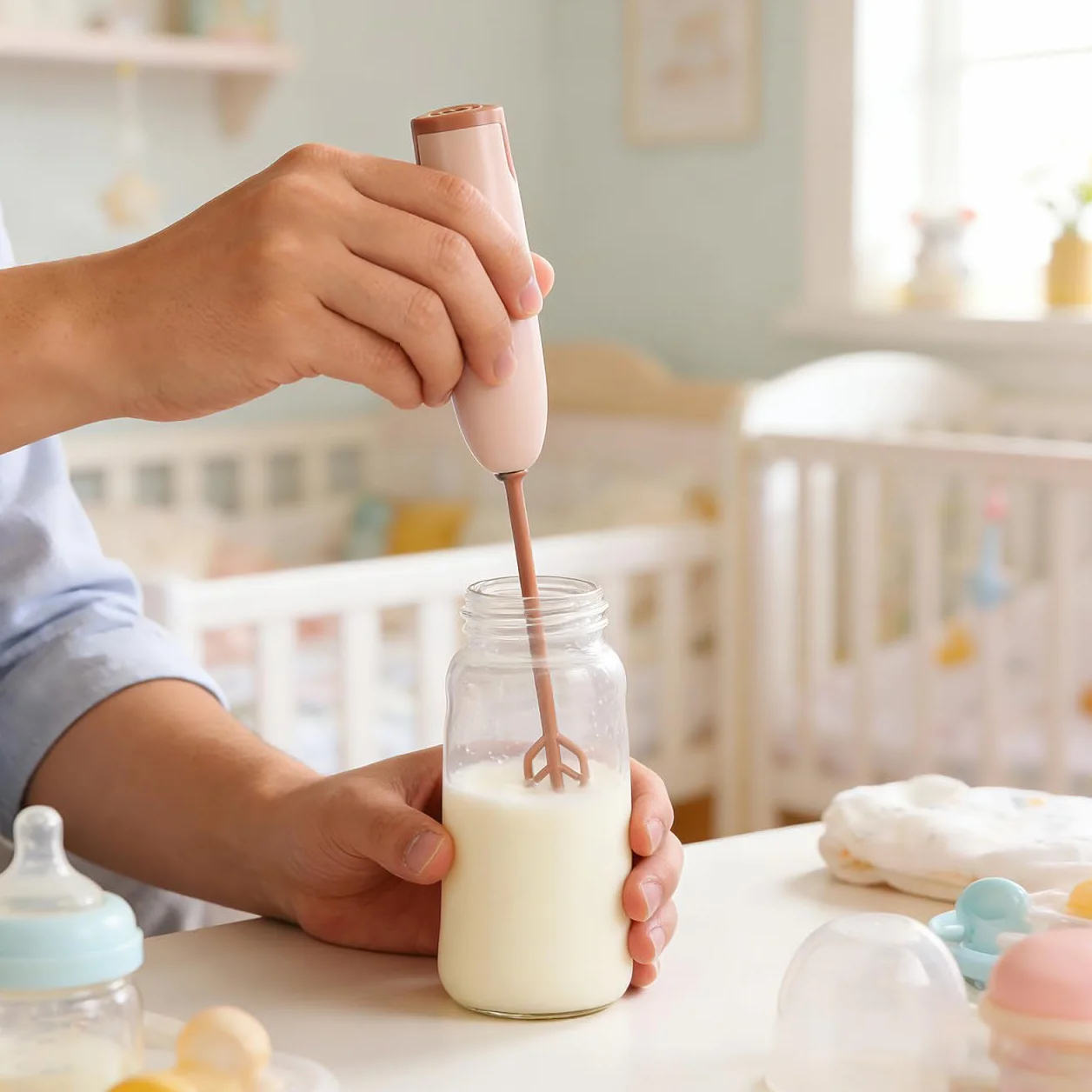 Toyvian Mini Mixeur Électrique Portable à Main pour Lait Infantile