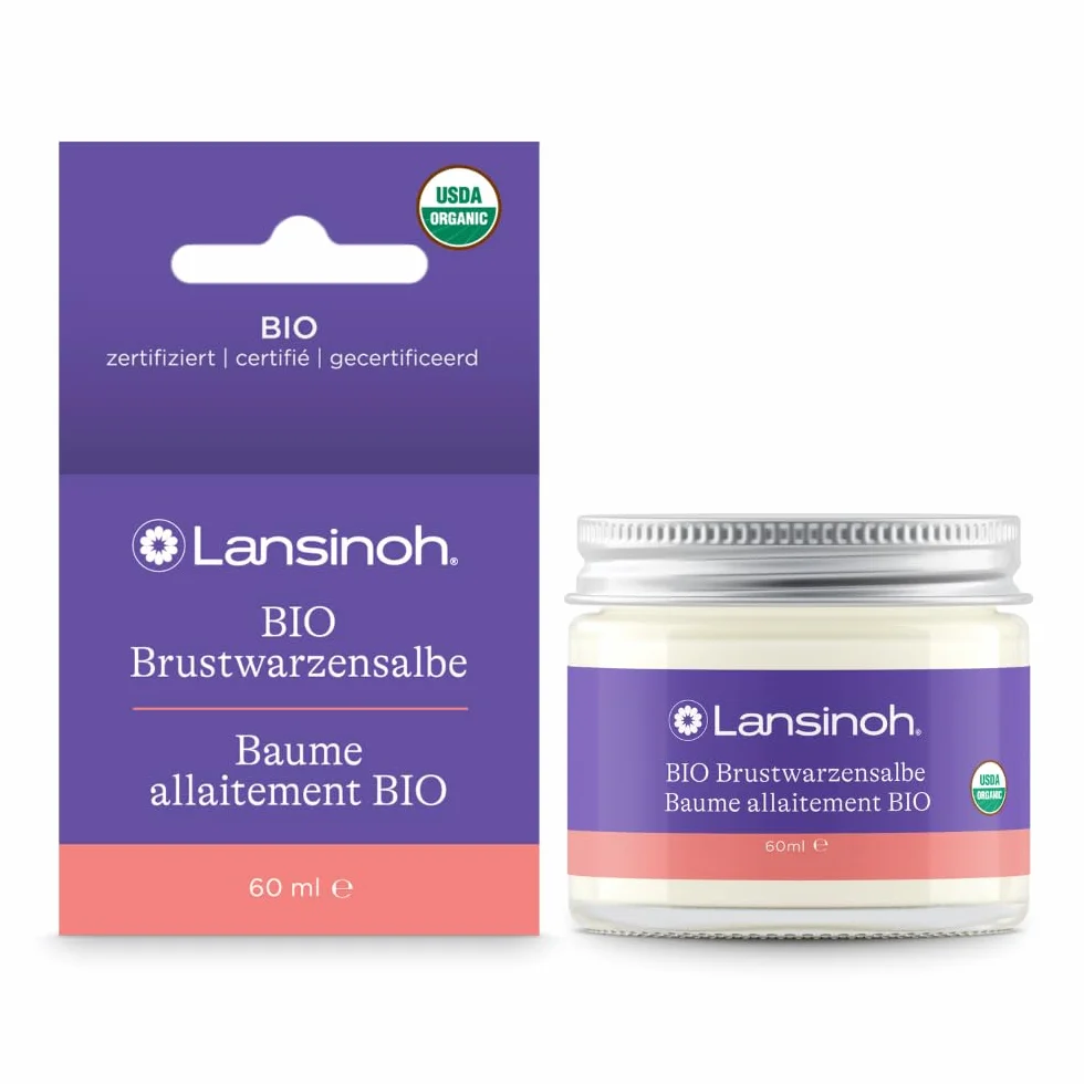 Lansinoh Baume Allaitement Bio 100% Naturel Hydratation Protection Mamelons 40g