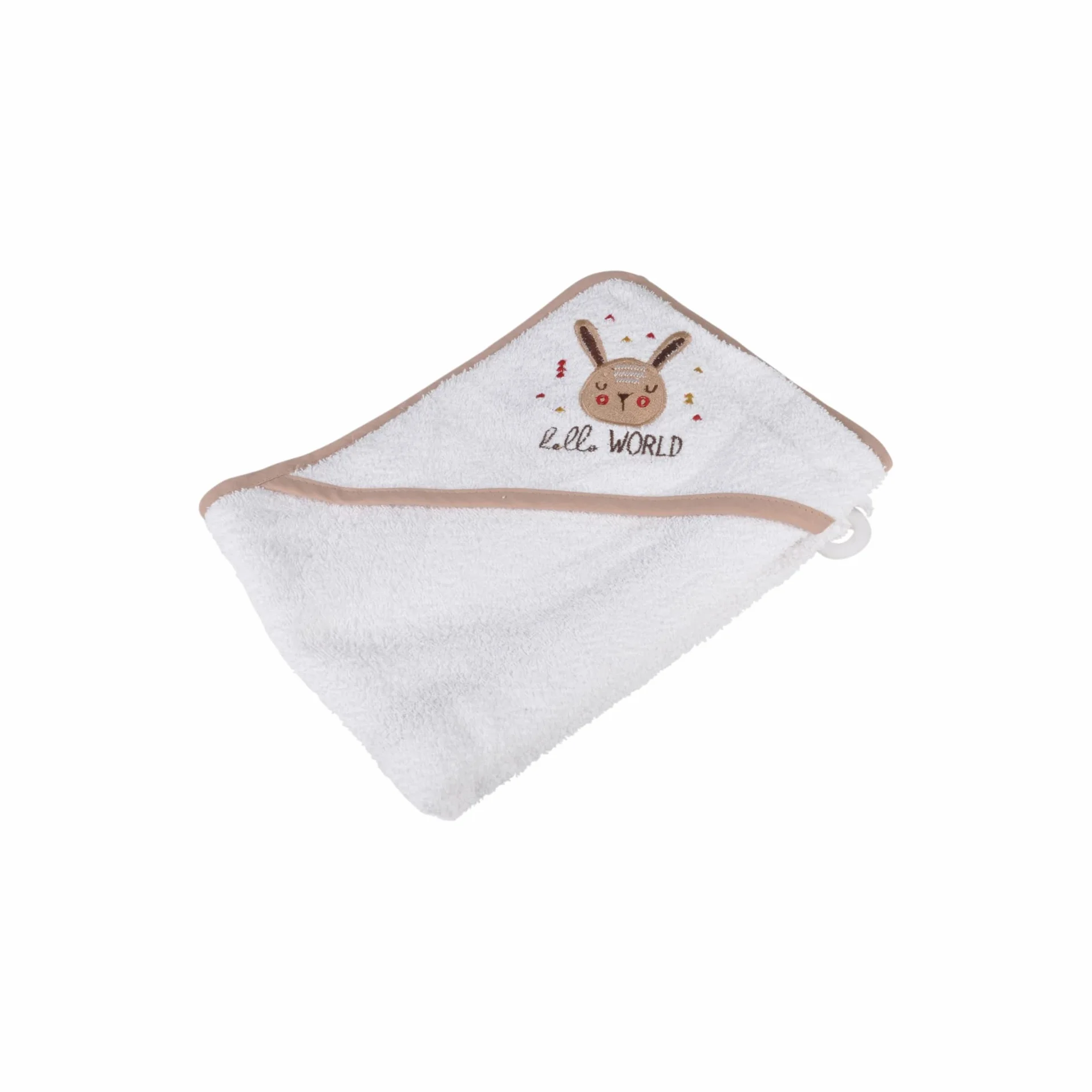 Cape de Bain 75 x 75 cm 100% Coton 300Gsm Lapin Foret Bébé Douceur