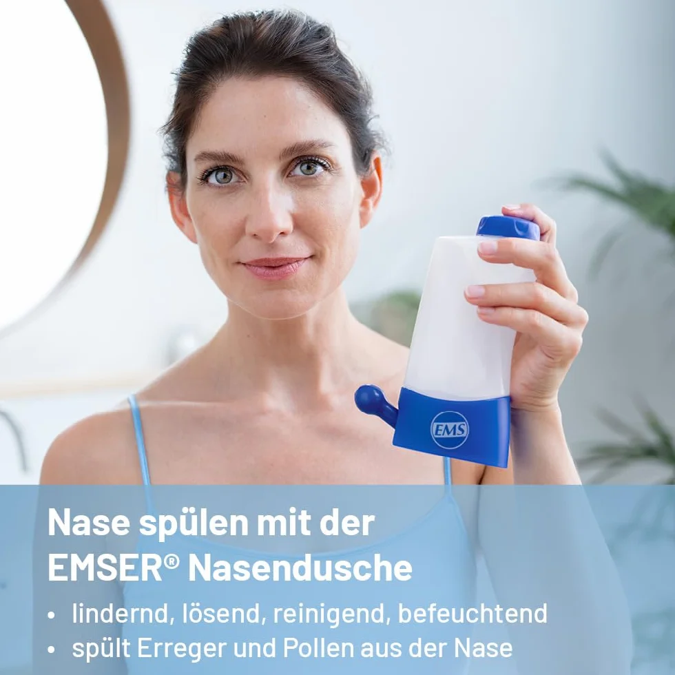 EMSER Nasendusche nasales Reinigungs-Set mit Spülsalz-Beuteln, 1 Stück