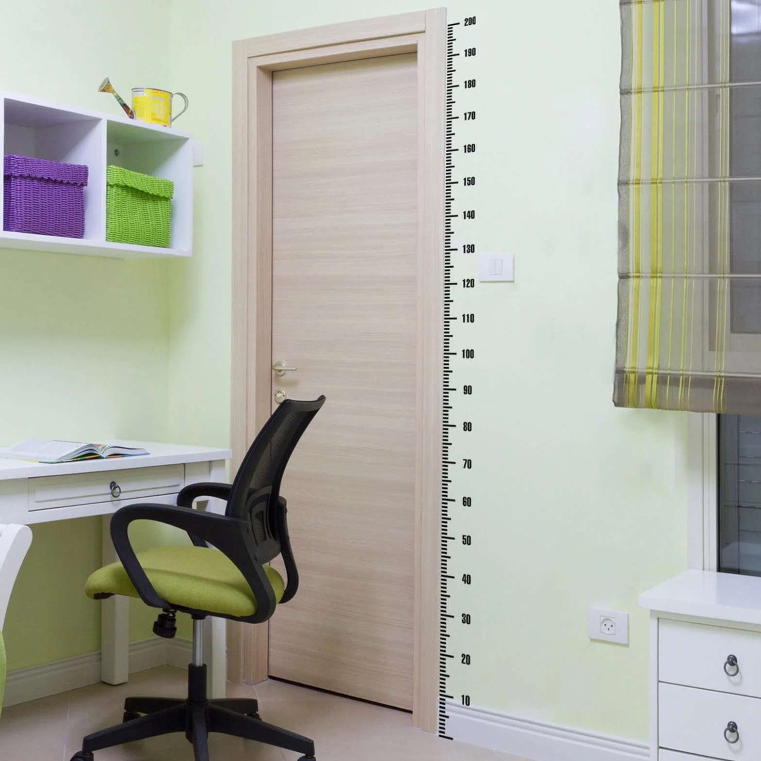 Autocollants Muraux Toise Mesure Hauteur Portable