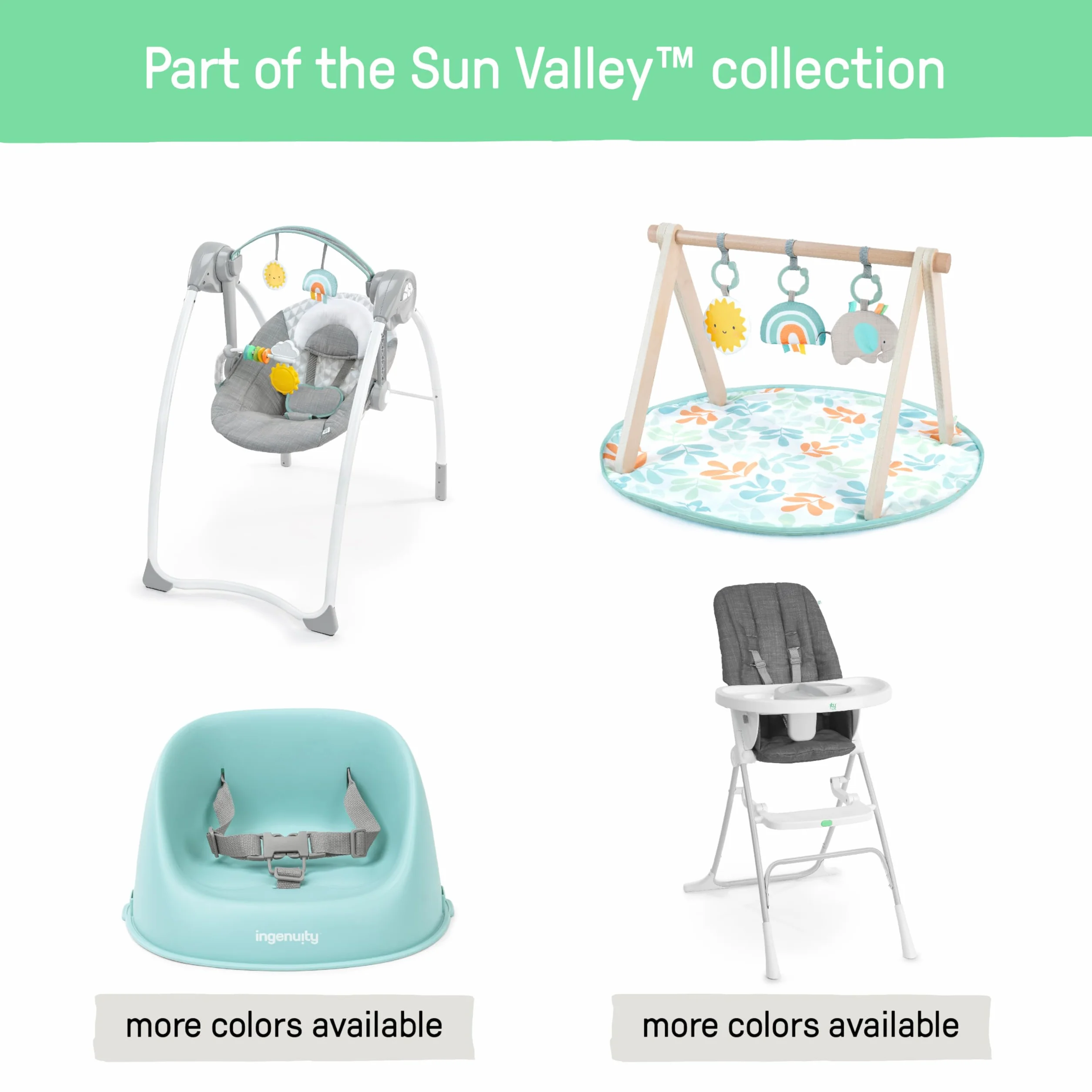 Ingenuity Balancelle Milestone Swing Arc d'Activités 6 Vitesses pour Enfants 0-9 Mois 9 kg Gris