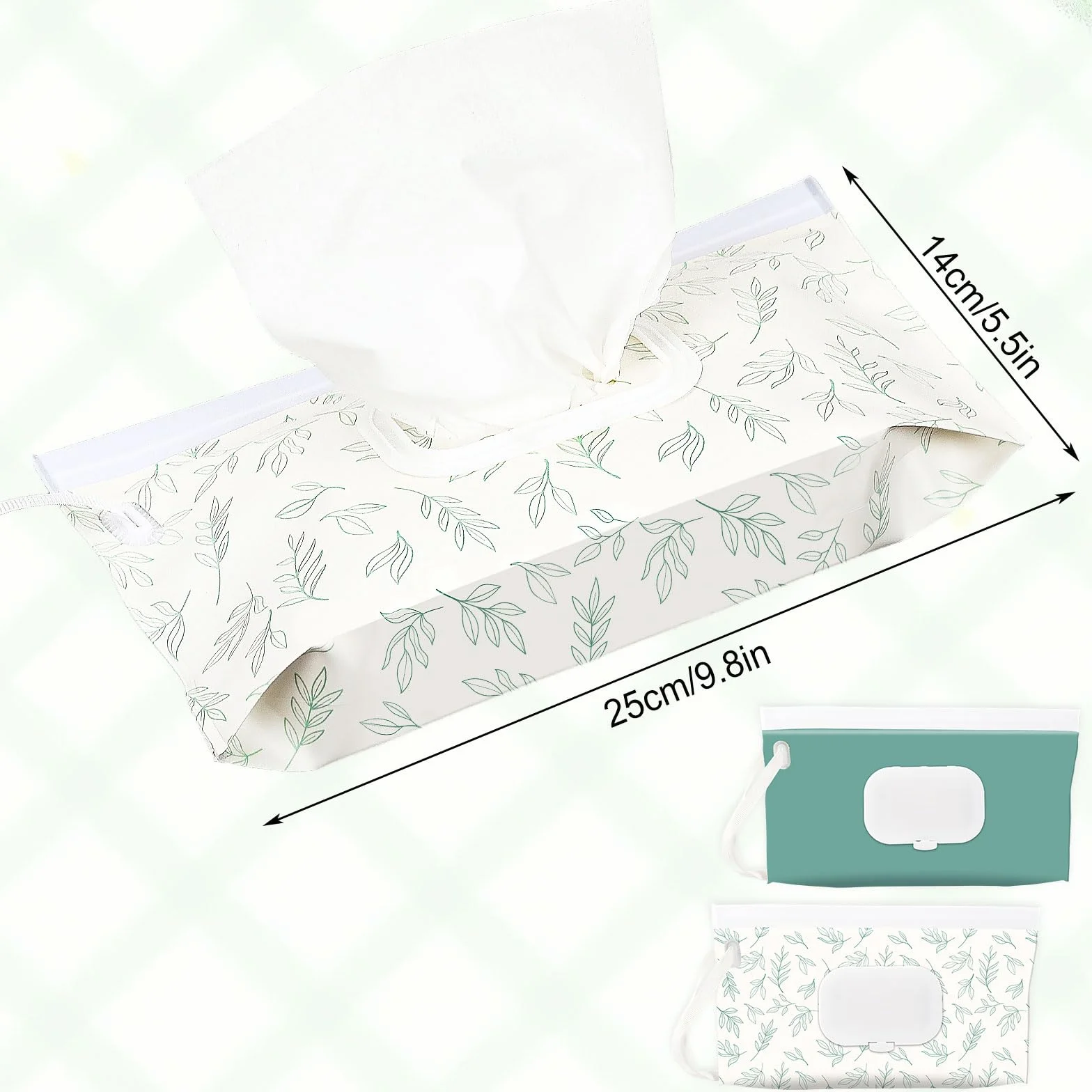 SANNIX Lot de 2 distributeurs de lingettes pour bébé, rechargeables, étanches, bleu
