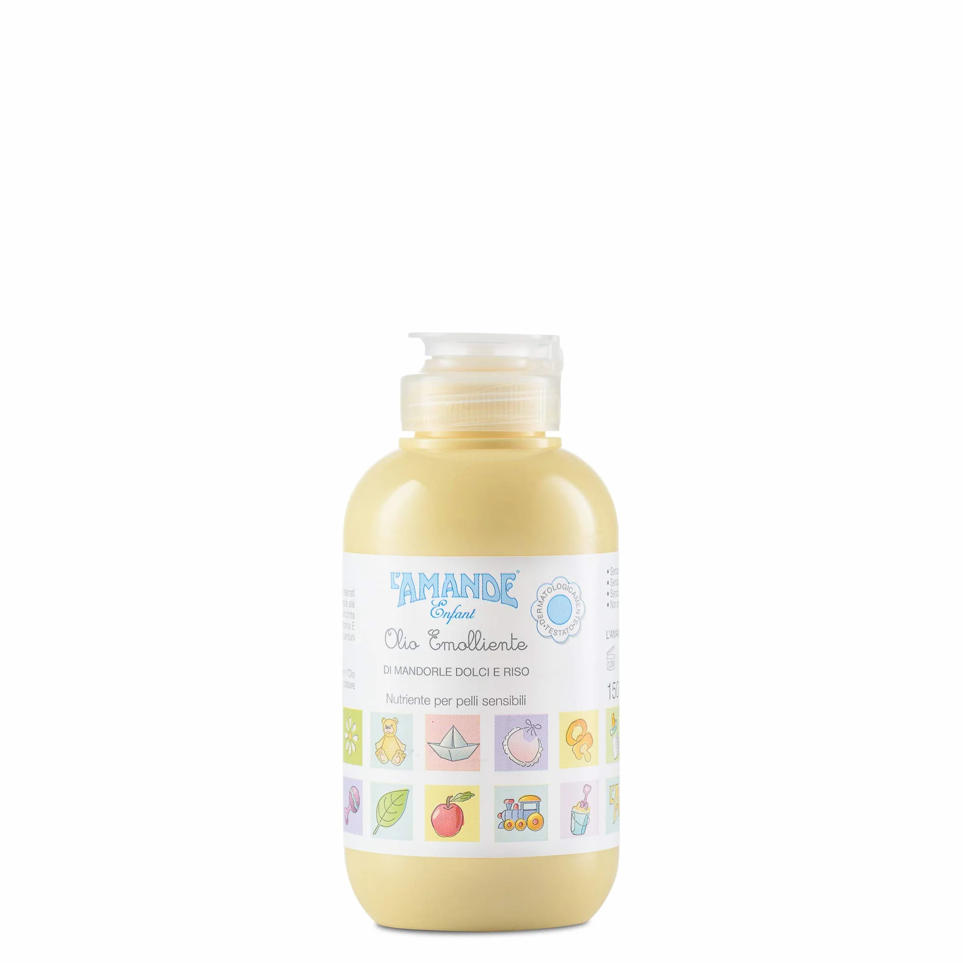 L'AMANDE Huile Amande Douce et Riz Enfants Vitamine E Sels Minéraux Huile Massage Bain Bebe Corps Peau Sensible 150 ml